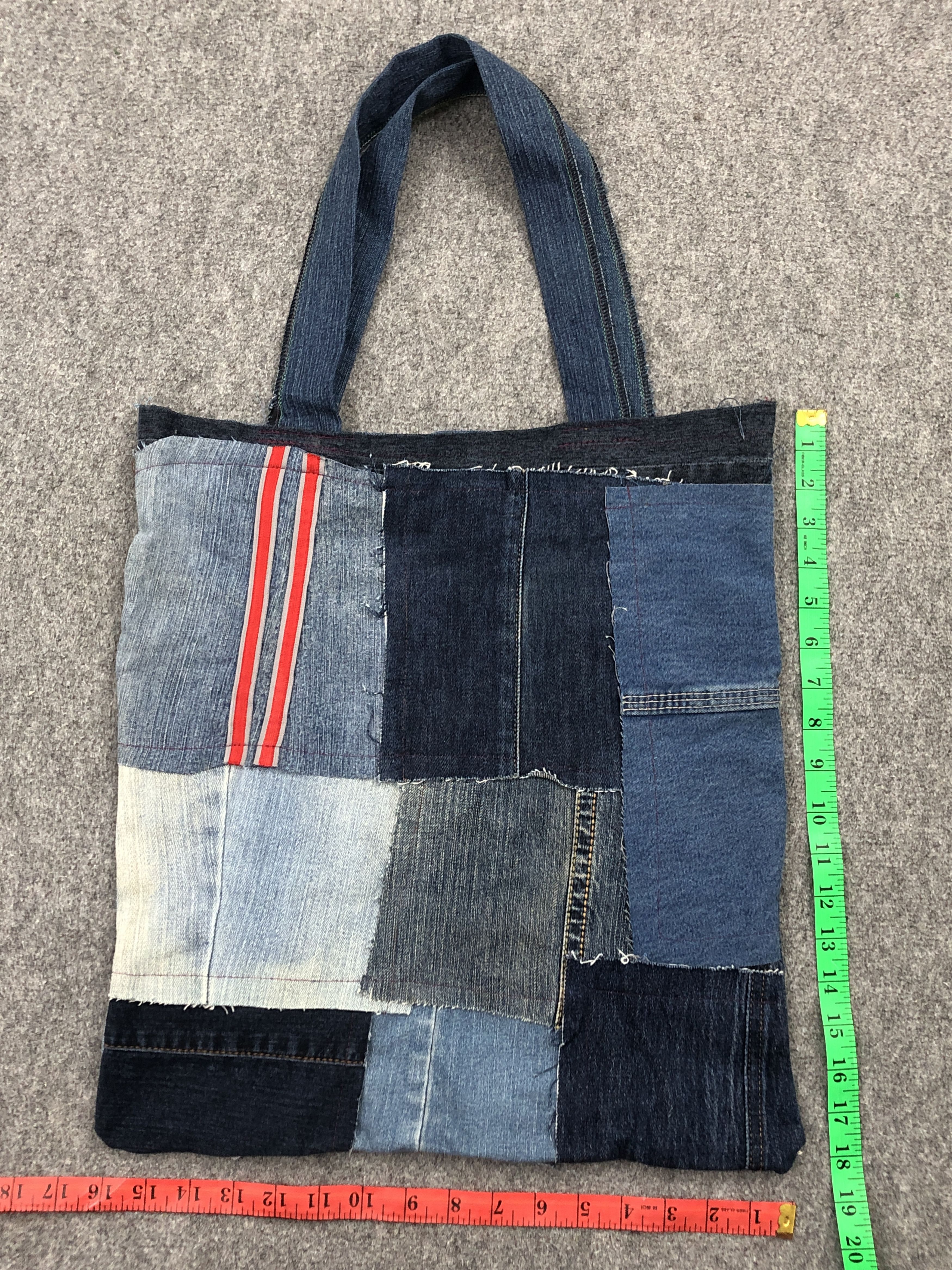 Japanese Brand Vintage Japanese Brand Jeans Upcycle Totebag BG0155 Size ONE SIZE - 5 Thumbnail