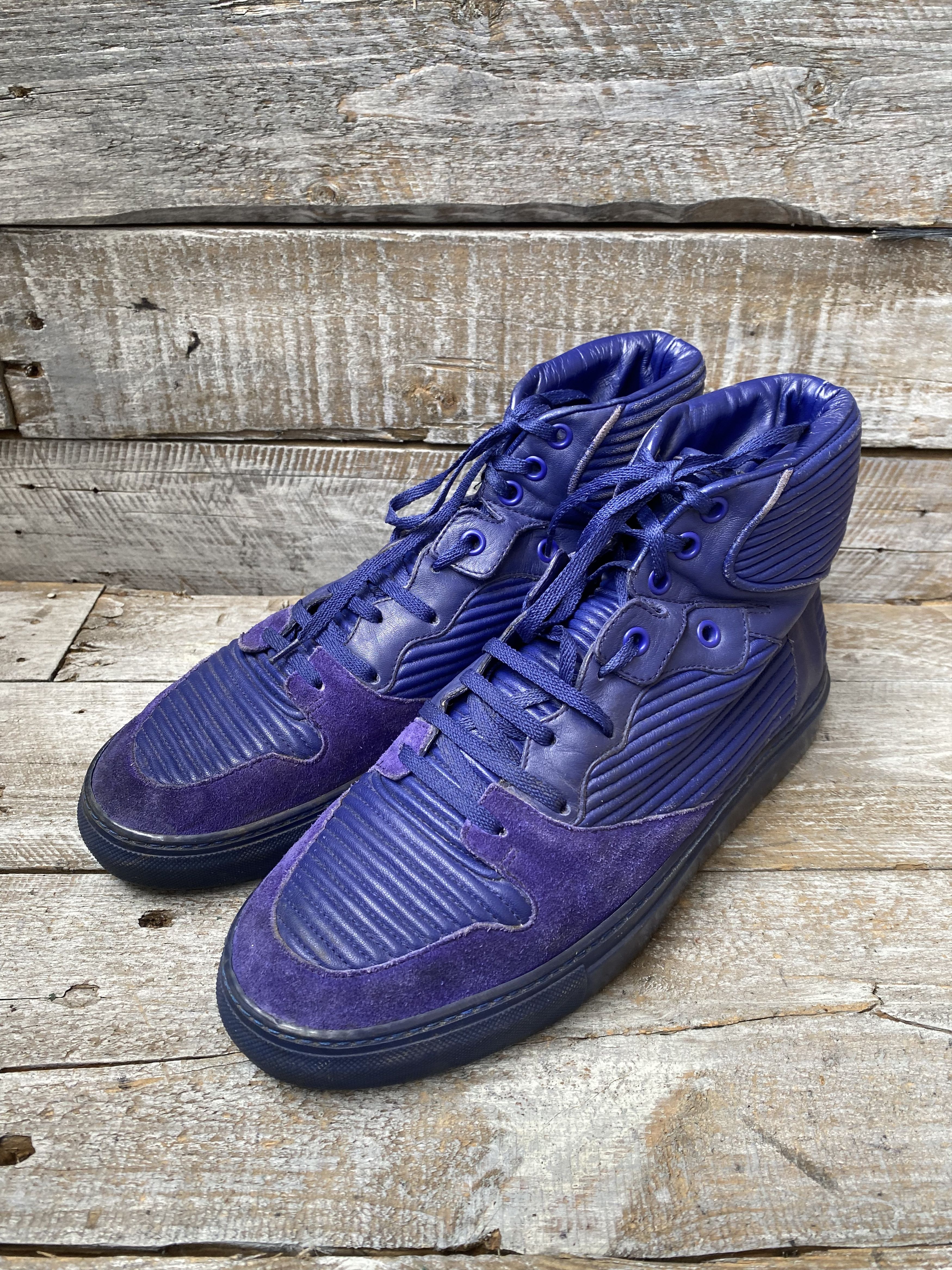 Balenciaga Balenciaga arena high-top blue suede sneakers sz 39 Size US 6 / EU 39 - 2 Thumbnail