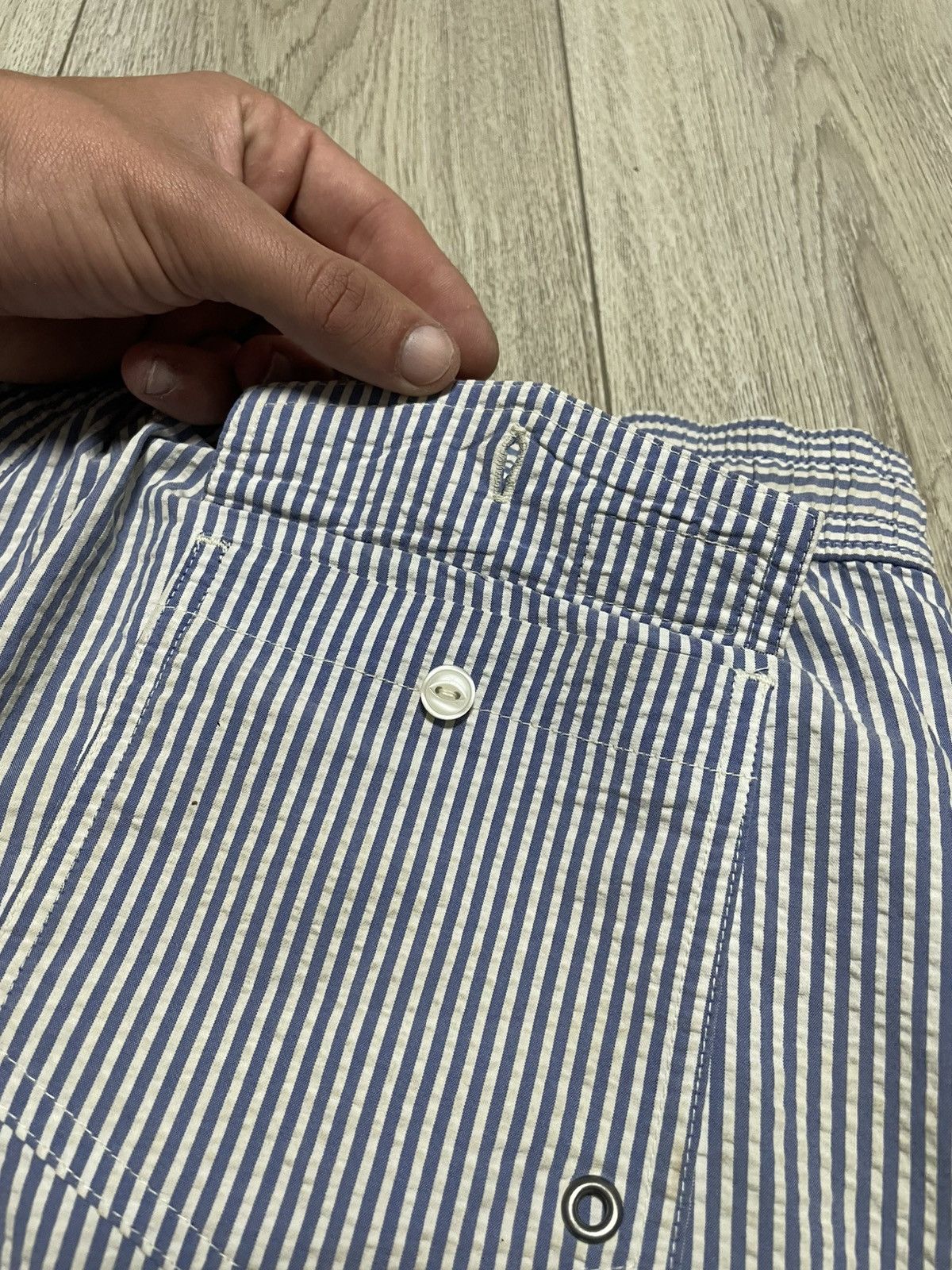 Polo Ralph Lauren Rare Polo Ralph Lauren Custom Striped Swimming Shorts Logo Size US 36 / EU 52 - 16 Thumbnail