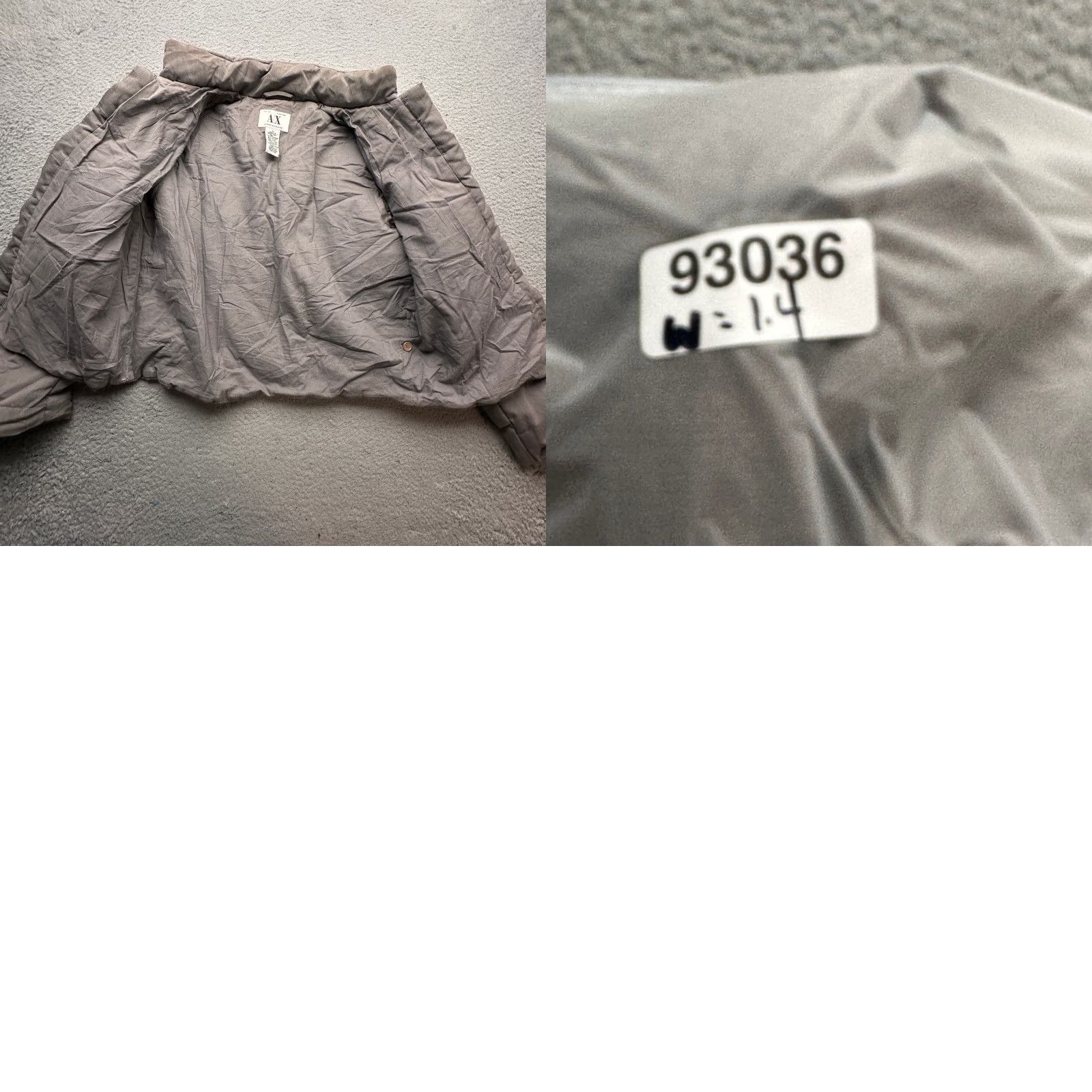 Armani Exchange VINTAGE Armani Exchange Jacket Womens Small Gray Puffer Full Zip Size S / US 4 / IT 40 - 9 Thumbnail