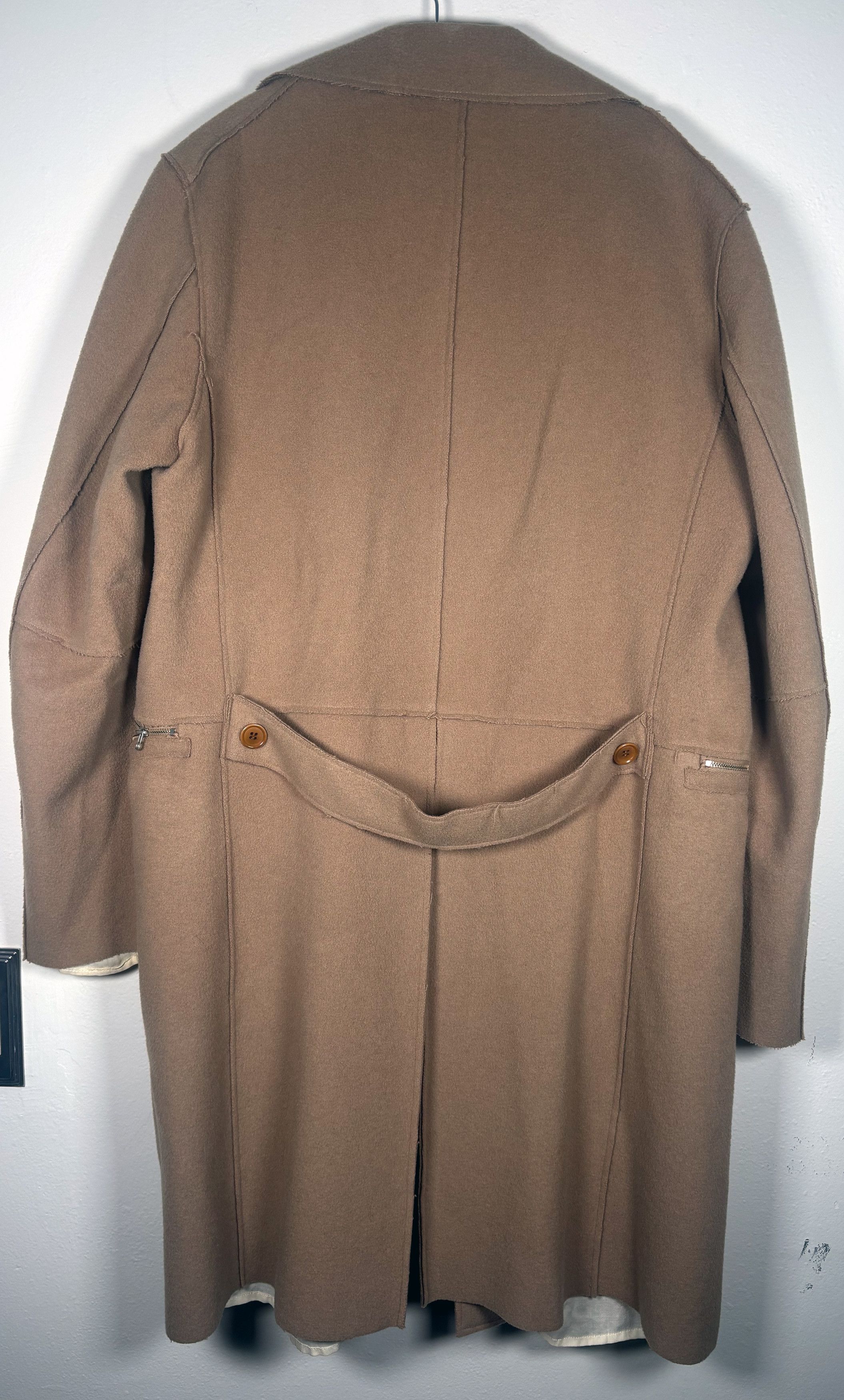 John Undercover Camel Wool John Undercover Zipper Overcoat Size US L / EU 52-54 / 3 - 2 Thumbnail