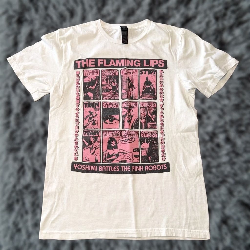 Gildan VINTAGE The Flaming Lips Yoshimi Battles The Pink Robots White T Shirt S Size US S / EU 44-46 / 1 - 1 Thumbnail