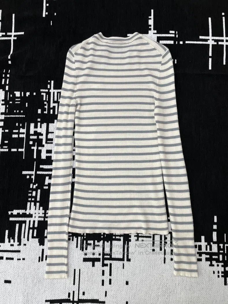 Dior Dior Greyish-white little bee logo striped long sleeves Size S / US 4 / IT 40 - 3 Thumbnail