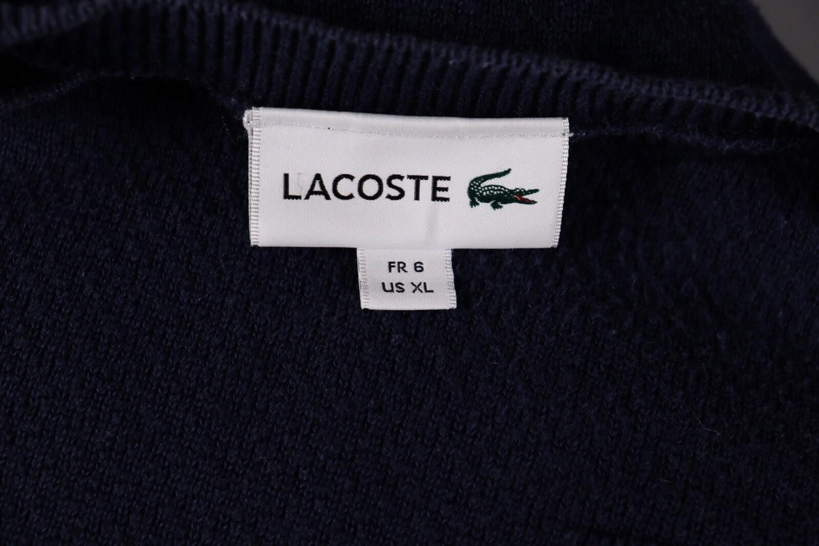 Lacoste Lacoste Blue Cotton Knit Sweater Size FR 6 / US XL Size US XL / EU 56 / 4 - 8 Thumbnail