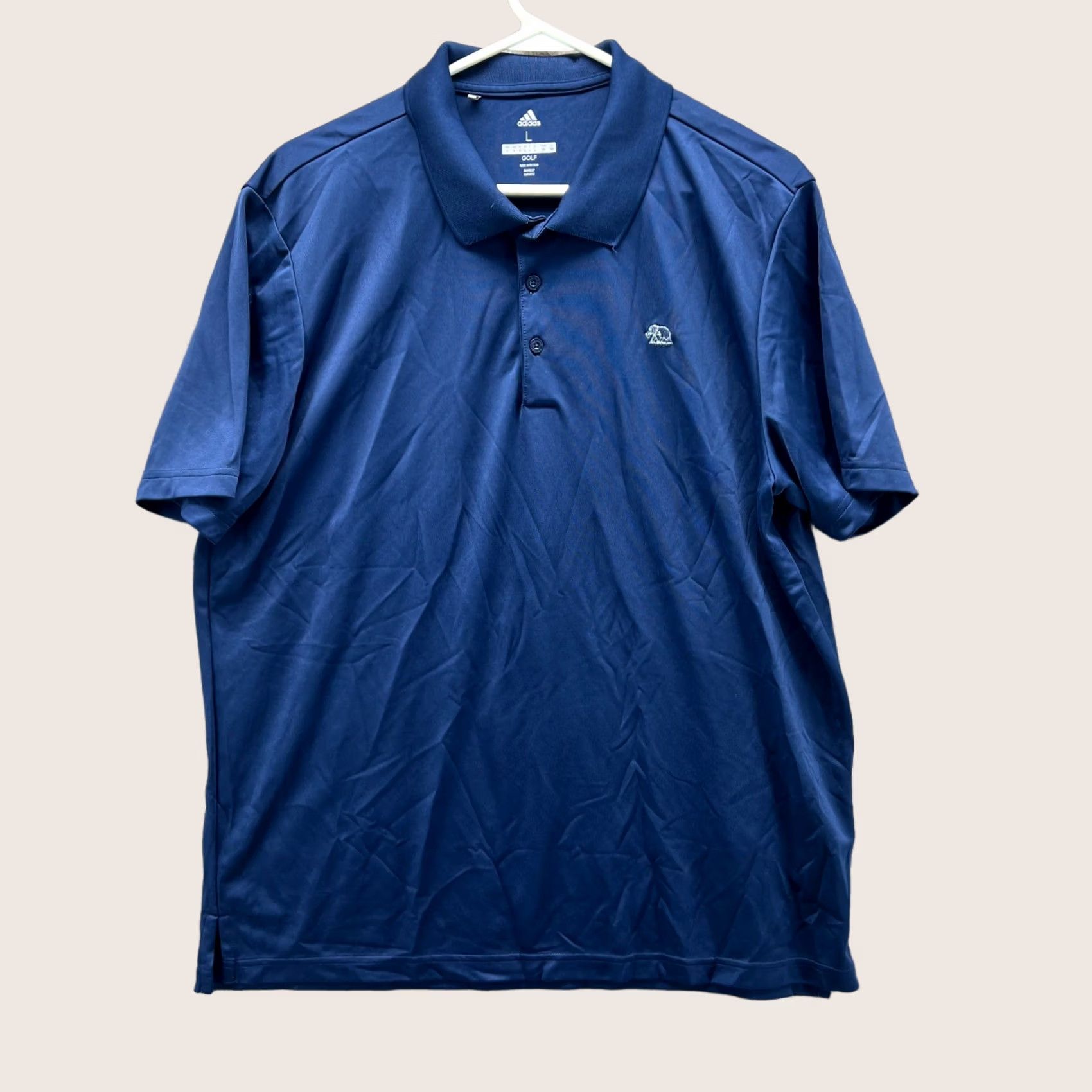 Adidas Adidas Polo Shirt Mens Large Blue Navy 365 Stretch Golf Golfer Elephant Knit Shirt Polo Short Sleeve Regular Fit Size US L / EU 52-54 / 3 - 1 Thumbnail