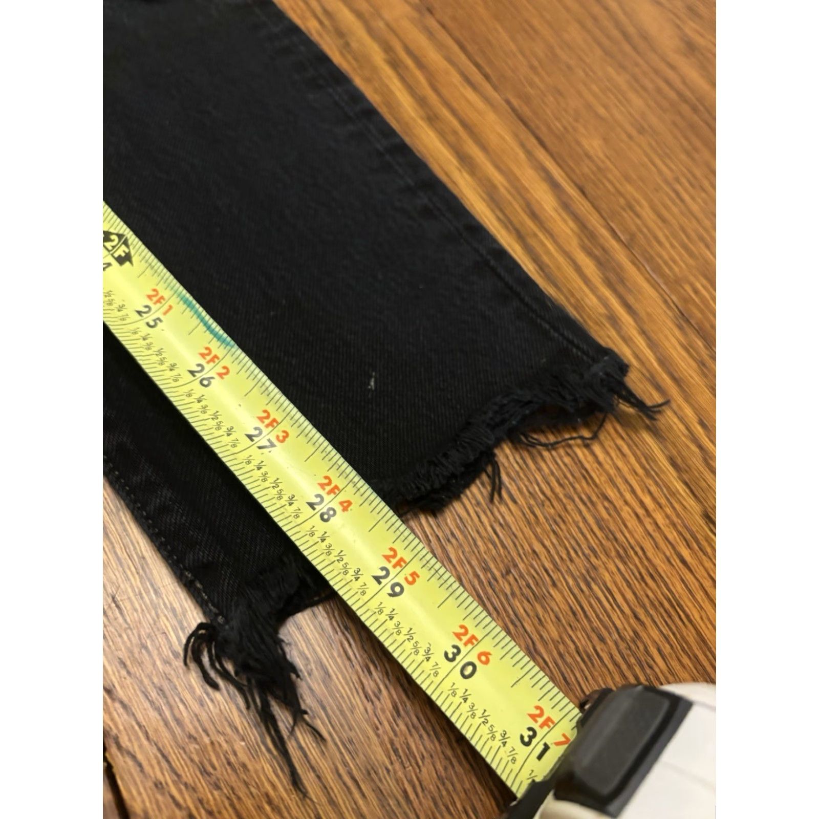 Levi's VINTAGE Levi’s 501 Skinny Jeans Button Fly Black 24x28 Women’s Size 24 Regular Inseam 28 Jeans Women Mens Size 42" / US 20 - 5 Thumbnail