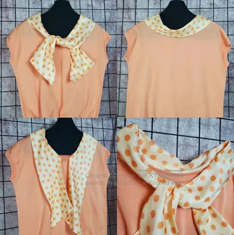 Dior Dior Summer Orange Polka Dot Blouse . Size M / US 6-8 / IT 42-44 - 2 Thumbnail