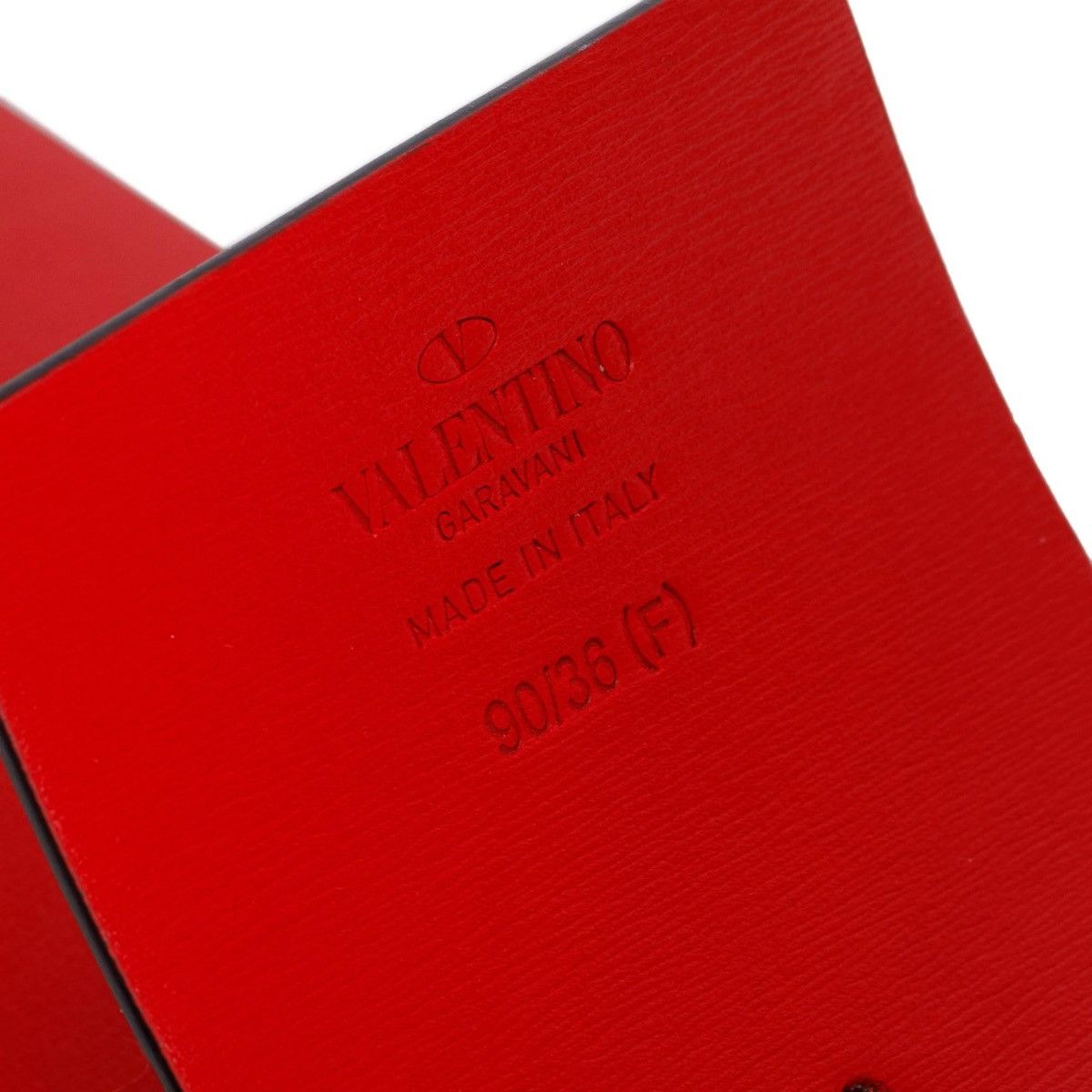 Valentino Valentino Black/Red Calfskin Leather Wide Belt, Size 36 - 3 Thumbnail