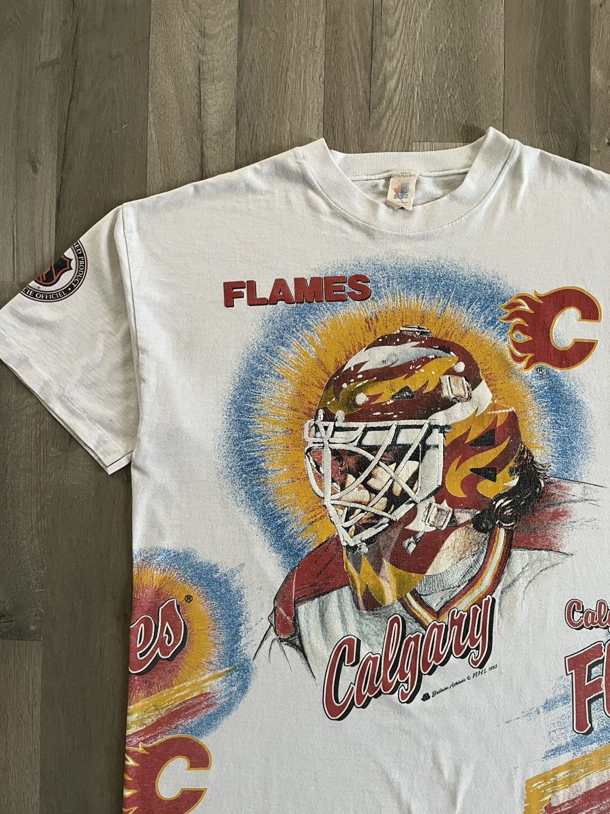 Vintage Vintage Calgary Flames Bulletin Athletic AOP Tee Size US XL / EU 56 / 4 - 3 Thumbnail