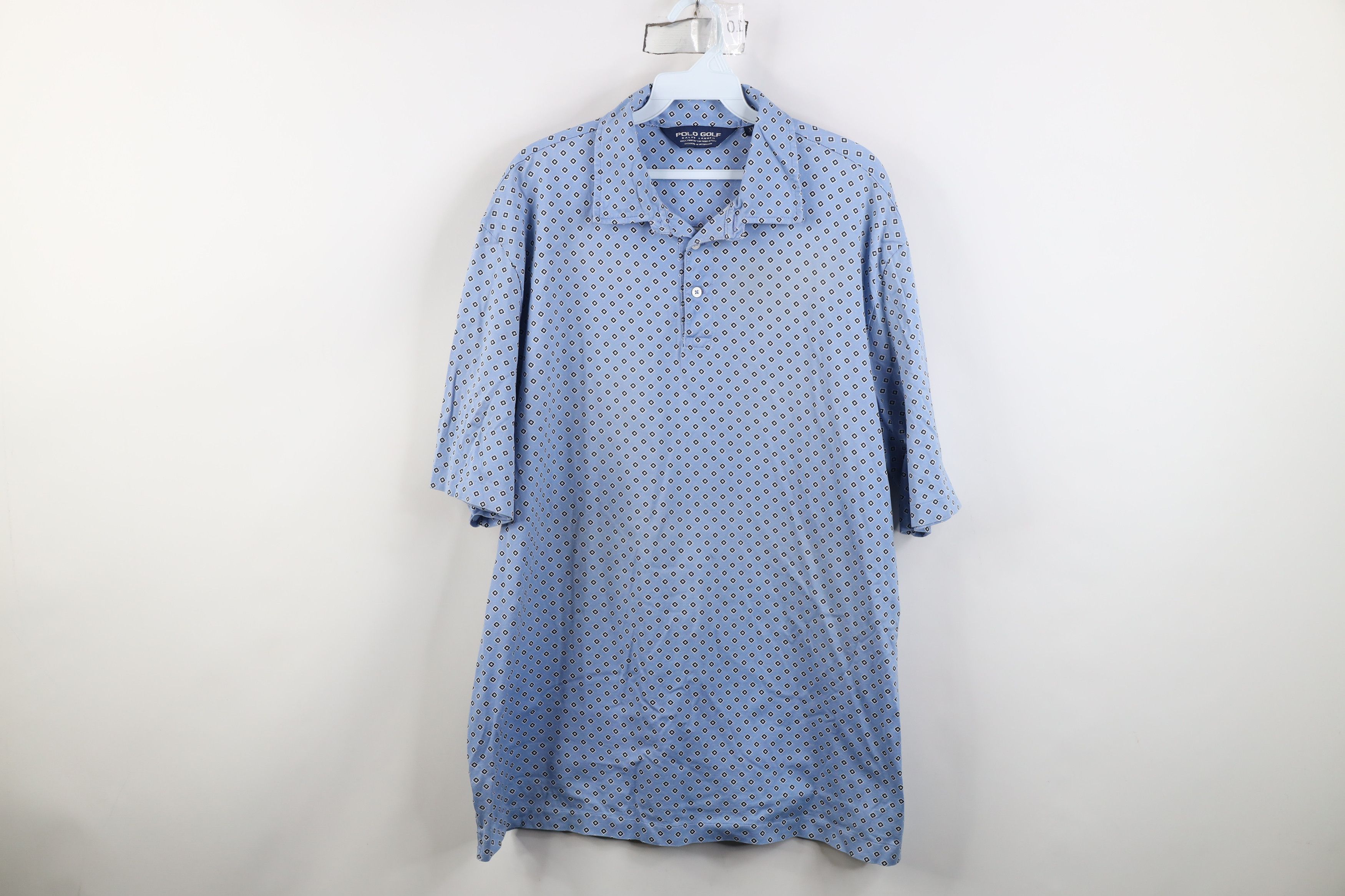 Ralph Lauren Vintage Polo Golf Ralph Lauren Diamond Knit Polo Shirt Blue Size US XL / EU 56 / 4 - 1 Thumbnail