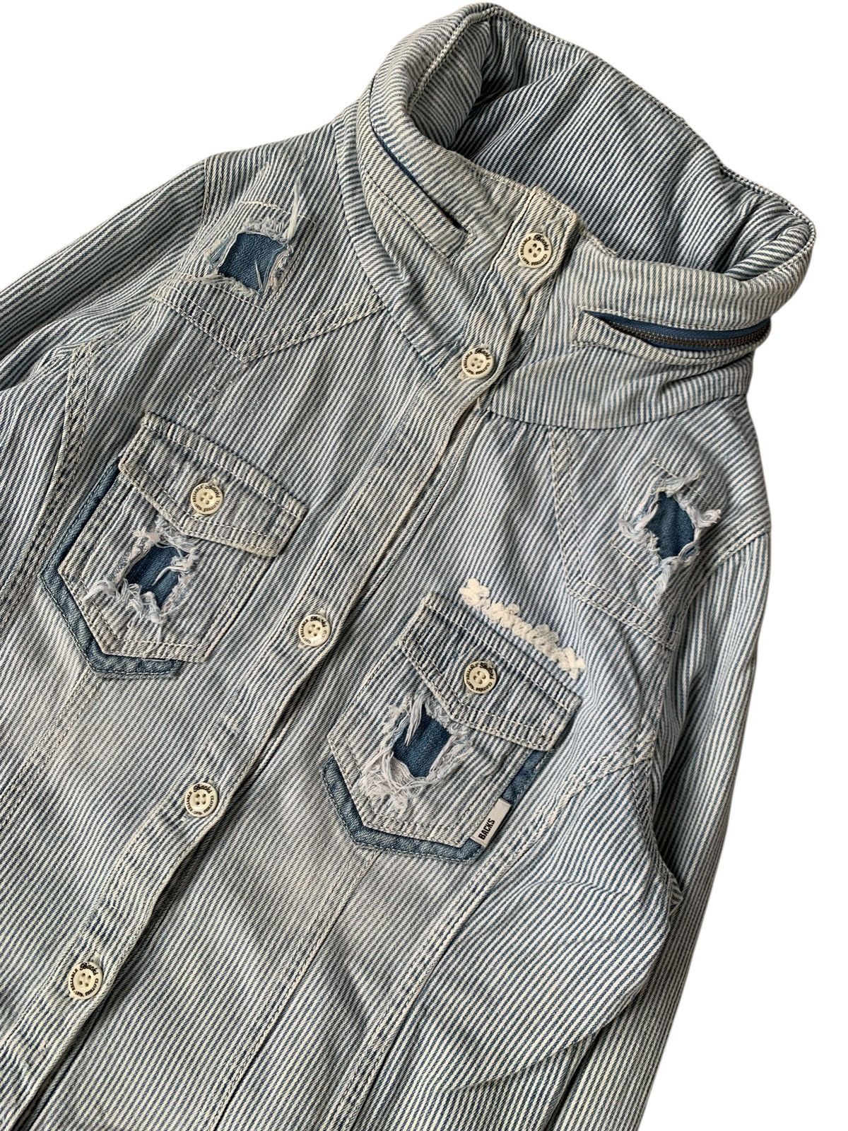 Le Grande Bleu (L.G.B.) Japanese BACKS ripped LGB bono style jacket destroyed Size US S / EU 44-46 / 1 - 2 Thumbnail