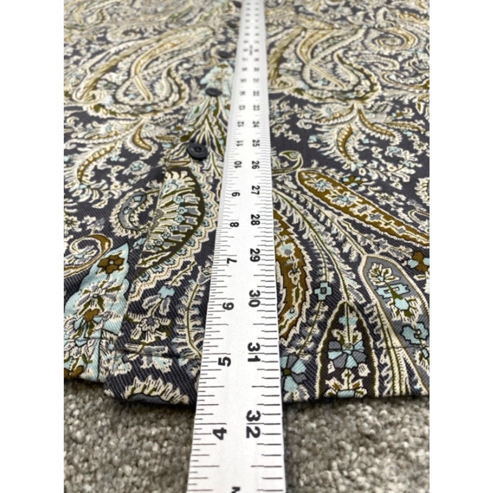Vintage VINTAGE Men's 2XL Short Sleeve Button Up Silk Shirt Paisley 100% Silk Vintage Silk 5883 Size US XXL / EU 58 / 5 - 5 Thumbnail
