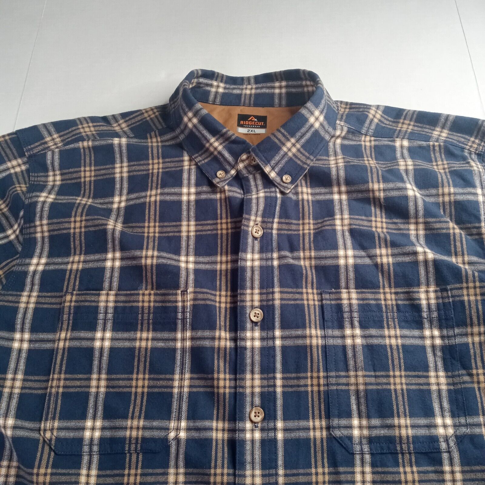 & Other Stories Ridgecut Toughwear Flannel Shirt Mens 2XL XXL Blue Plaid Size US XXL / EU 58 / 5 - 3 Thumbnail