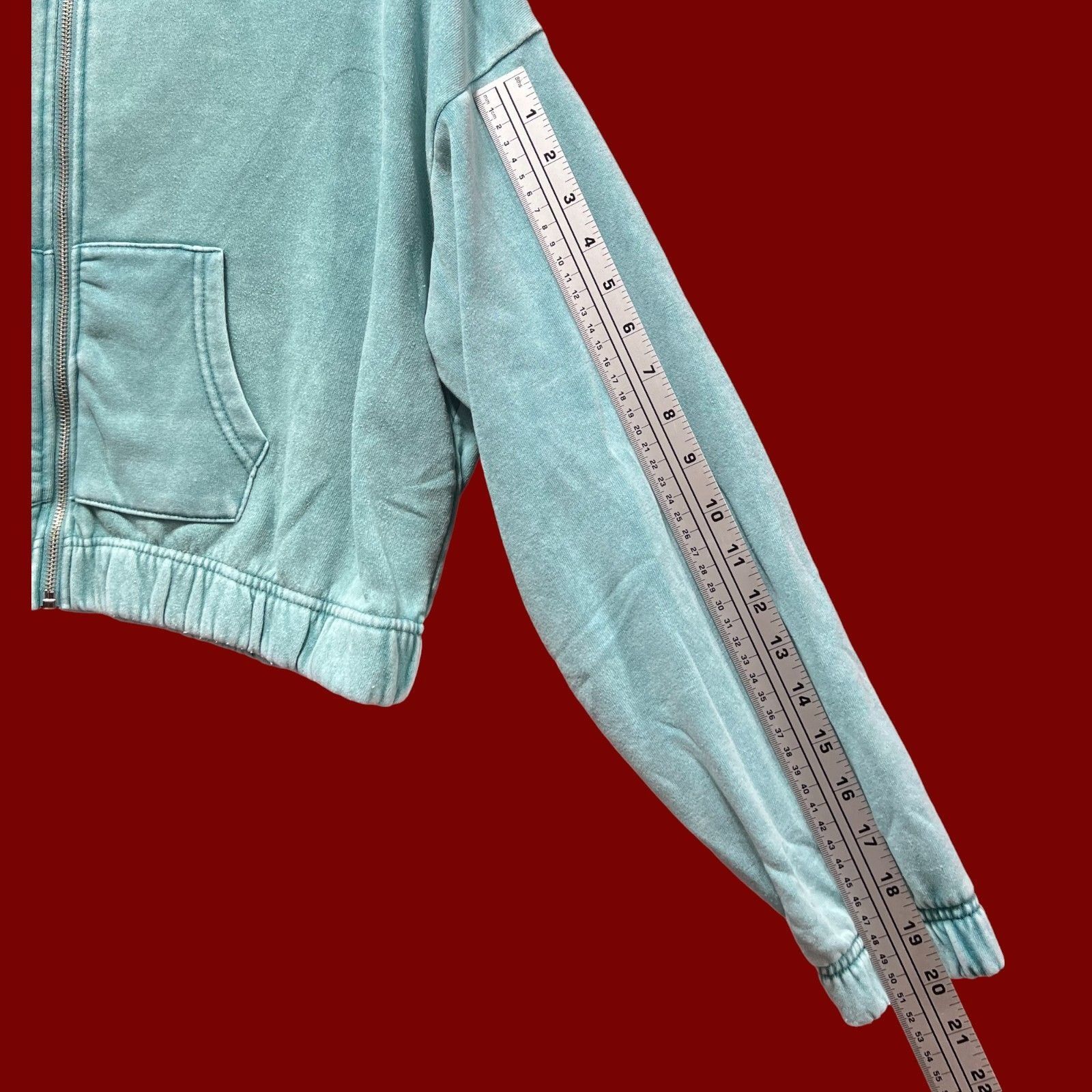 rue21 Rue 21 - Women's Long Sleeve Hooded Sweatshirt - Green - Ext Size XL / US 12-14 / IT 48-50 - 7 Thumbnail