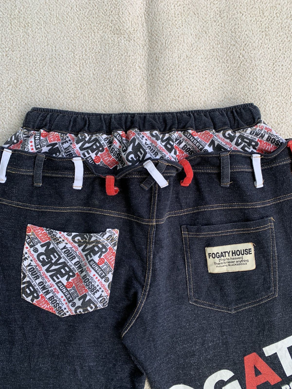 Japanese Brand × Vintage vtg y2k fogaty house double waist denim short pants Size US 35 - 8 Thumbnail