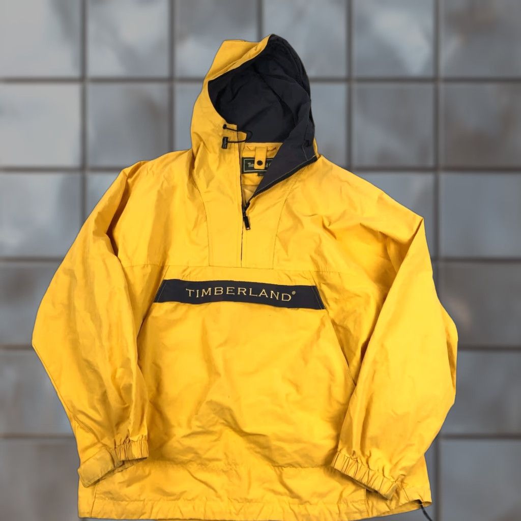Timberland VINTAGE Timberland Anorak Jacket Mens XL Yellow Y2K Pullover Rain Wind Weathergear Size US XL / EU 56 / 4 - 1 Thumbnail