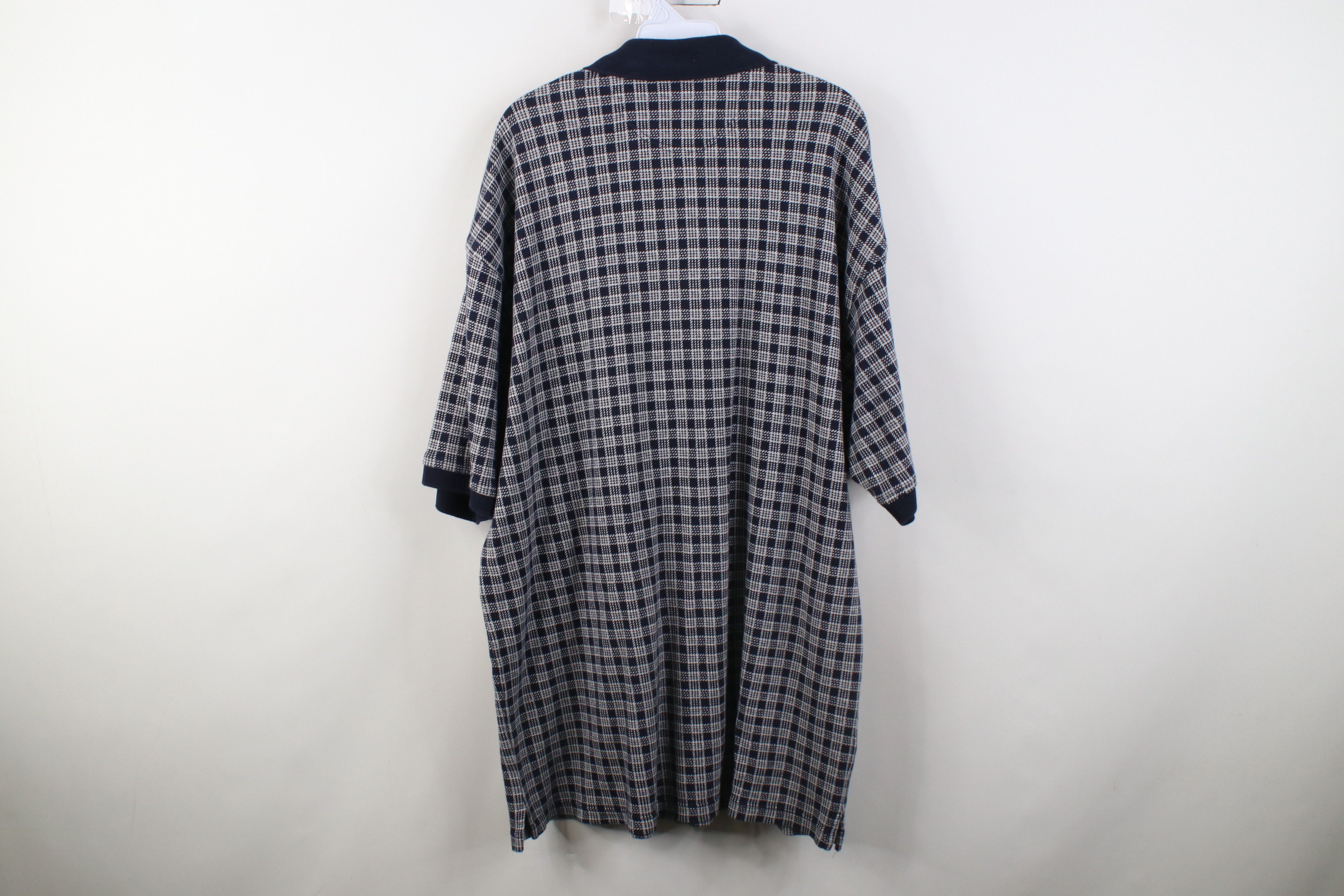 Vintage Vintage 90s Streetwear Plaid Baggy Fit Knit Golf Polo Shirt Size US XL / EU 56 / 4 - 9 Thumbnail
