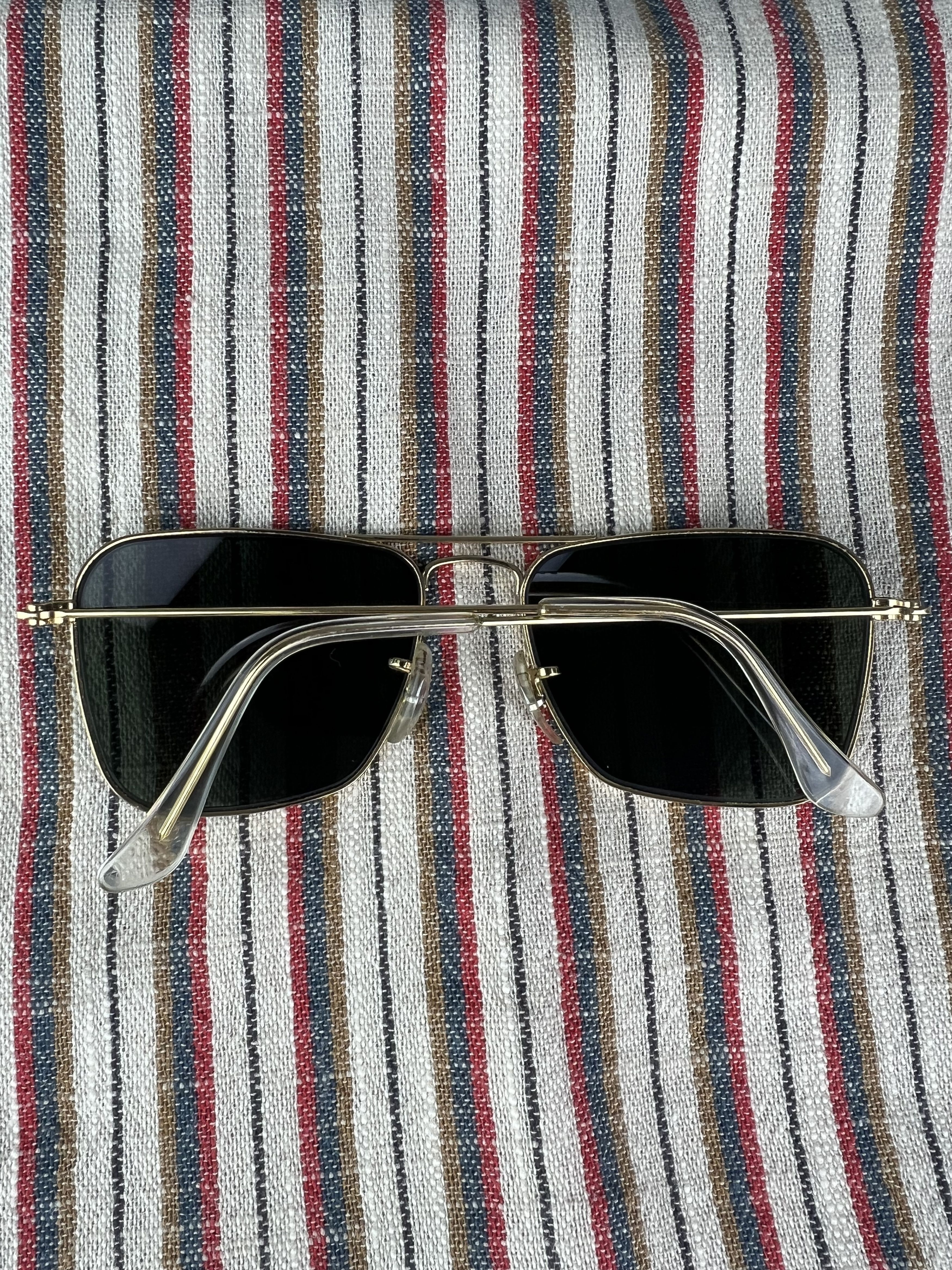 80s Caravan RayBan B&L USA 52mm gold Aviator Pilot Top Gun Accessories