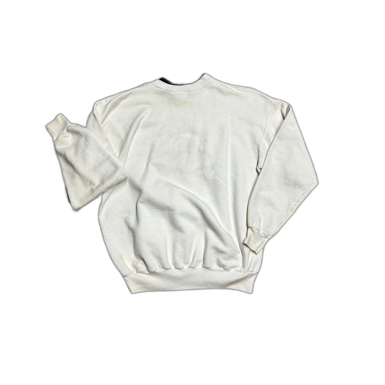 Jerzees Preloved Vintage Grandma Sweatshirt Stained White Size US XL / EU 56 / 4 - 7 Thumbnail