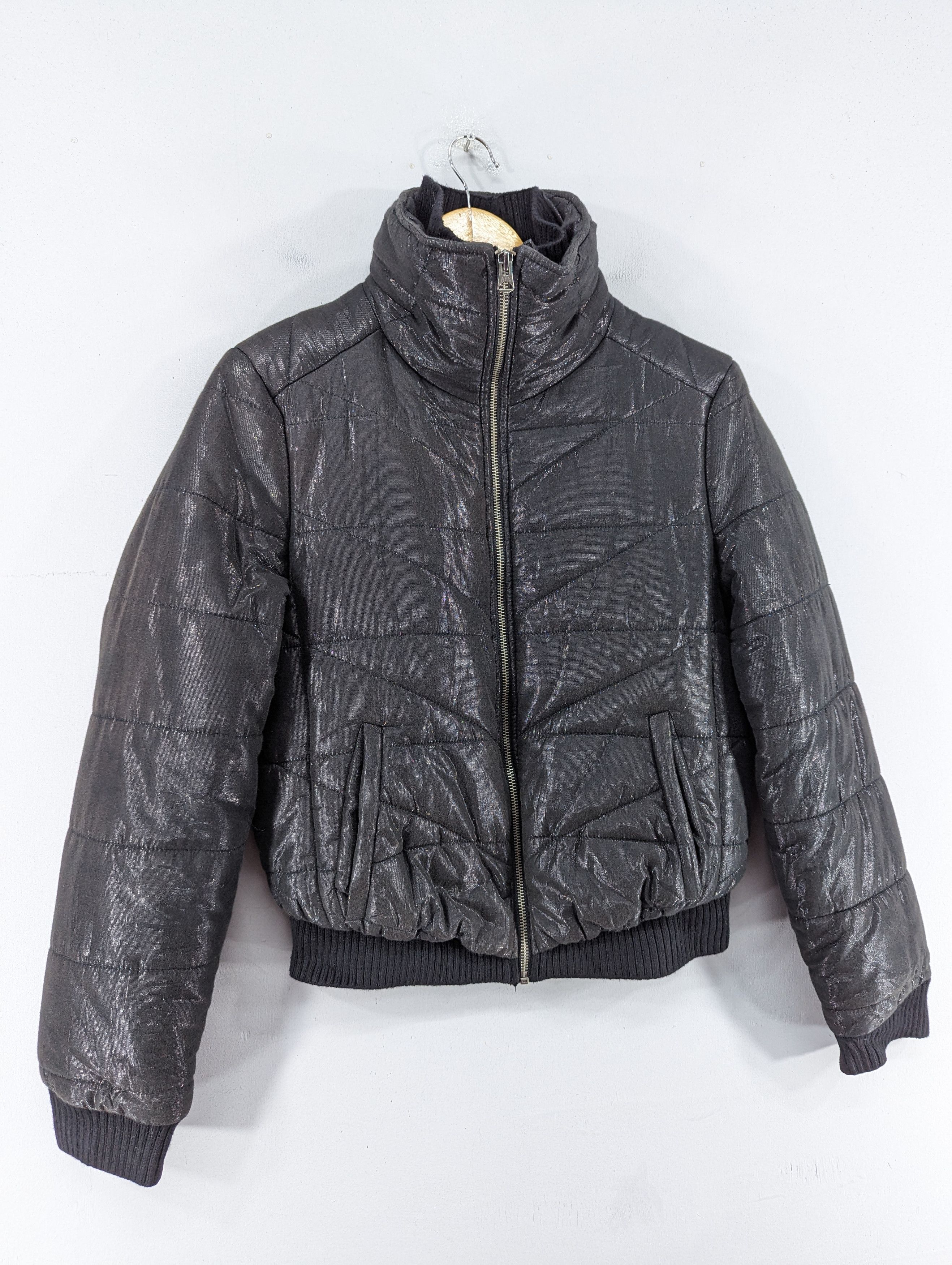 Armani Exchange Armani Exchange Standing Neck Shiny Textured Down Jacket Size L / US 10 / IT 46 - 3 Thumbnail
