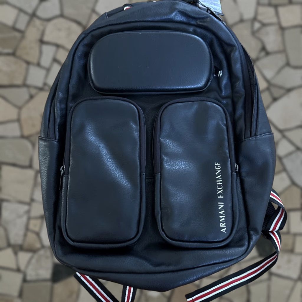 Armani Exchange Armani Exchange Backpack Faux Leather Black Men Brand New Size ONE SIZE - 1 Thumbnail