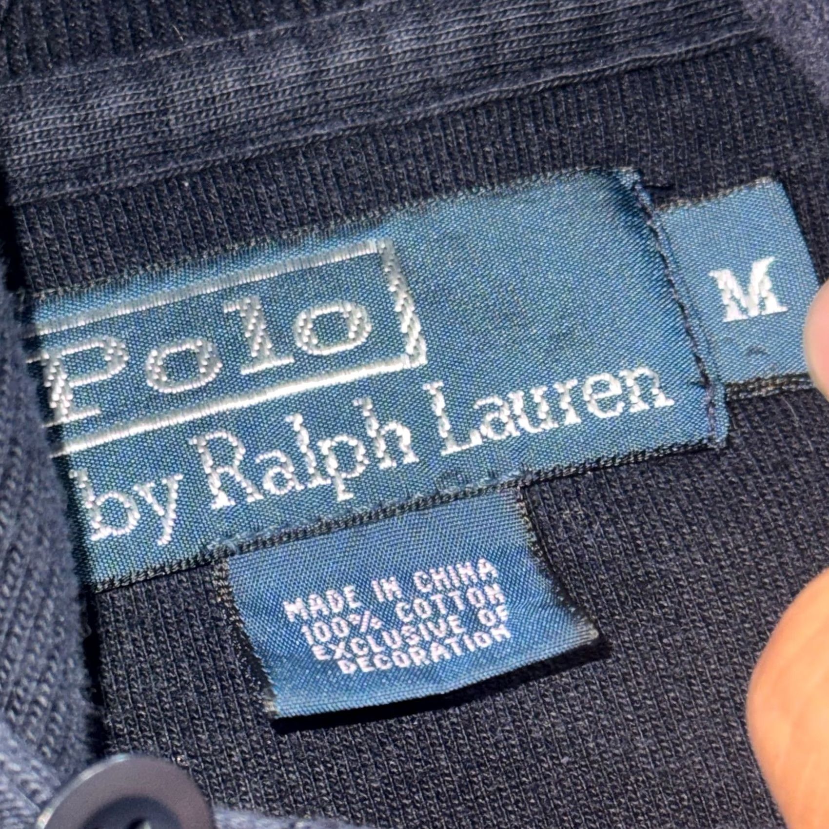 Polo Ralph Lauren Polo Ralph Lauren Sweatshirt Shawl Collar Button Pullover Navy Blue Medium Men Size US M / EU 48-50 / 2 - 2 Thumbnail