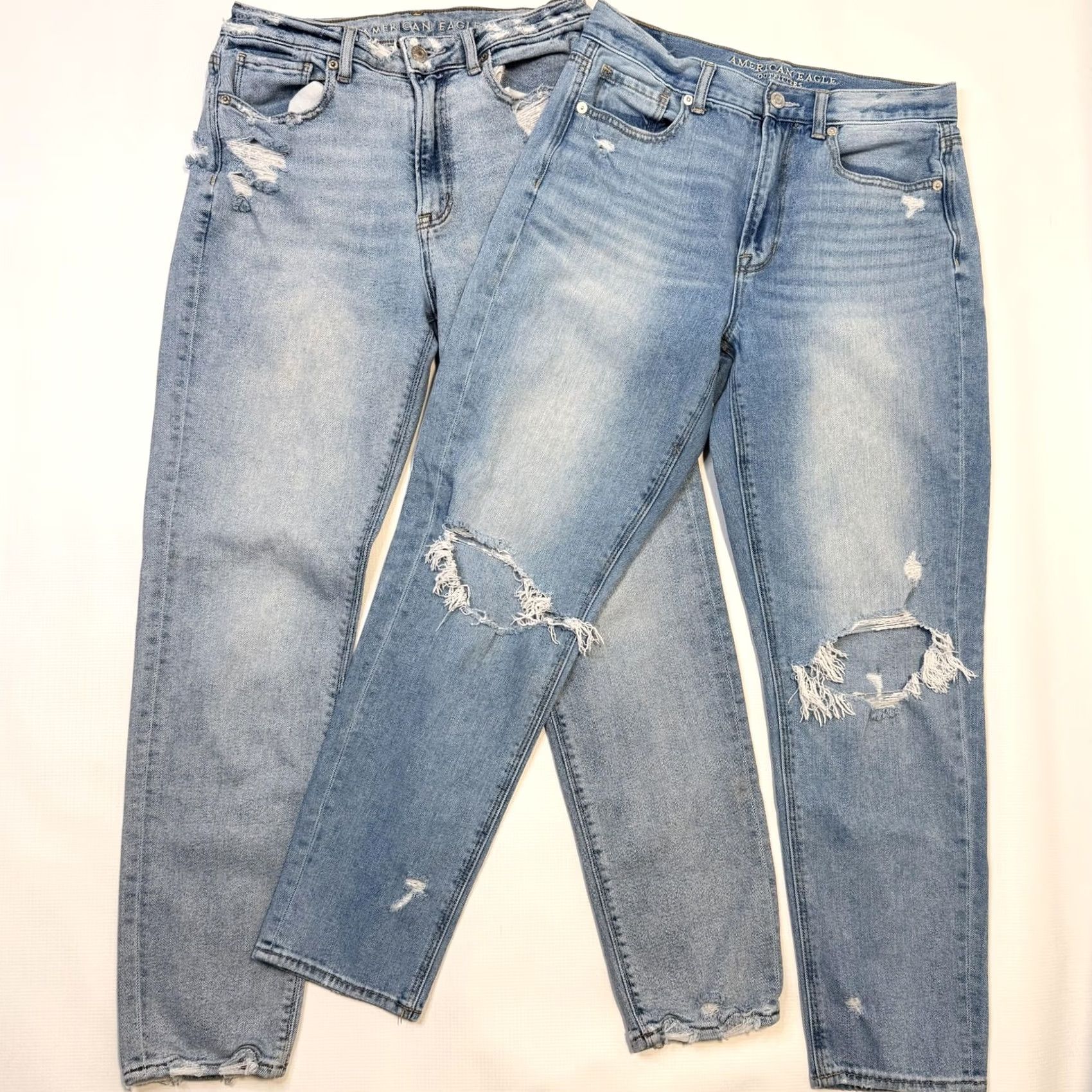 American Eagle Outfitters American Eagle Outfitters Mom Jeans Womens 6 Blue High Rise Distressed Lot Of 2 Jeans Womens 6 Blue Distressed High Rise Mom Jeans Lot Of 2 Size 28" / US 6 / IT 42 - 2 Thumbnail