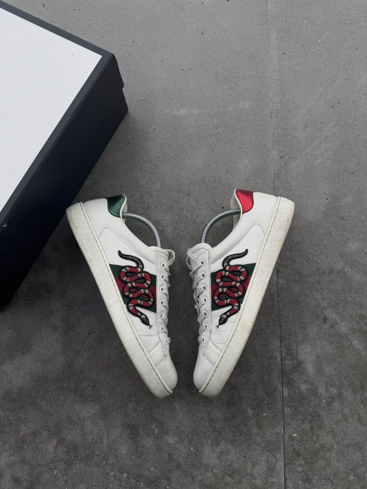 Designer × Gucci Gucci Ace Snake Sneakers Size US 10 / EU 43 - 1 Thumbnail