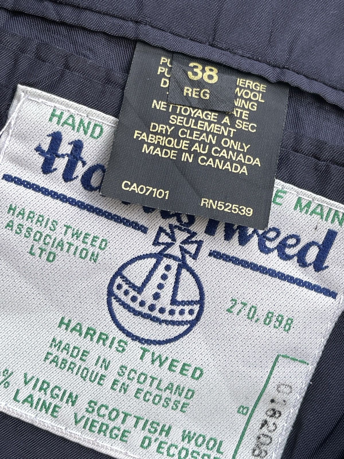 Harris Tweed 1980s Harris Tweed Pure Wool Herringbone Coat Size 38R - 6 Thumbnail