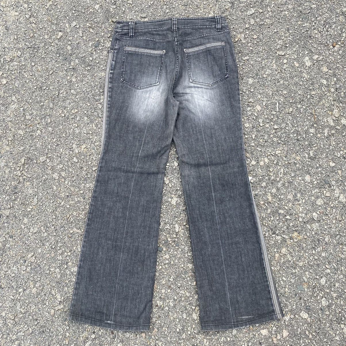 Japanese Brand Vintage Les Habit Distressed Faded Flare Jeans Size 29" - 12 Thumbnail