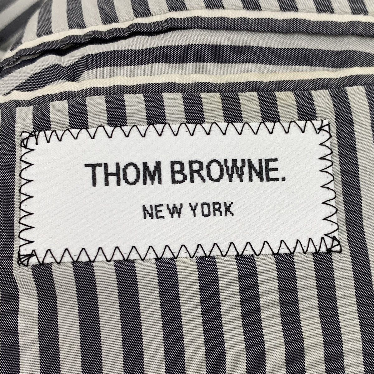 Thom Browne THOM BROWNE Gray Dark Wool Long Sleeve Blazer Size XS / US 0-2 / IT 36-38 - 8 Thumbnail