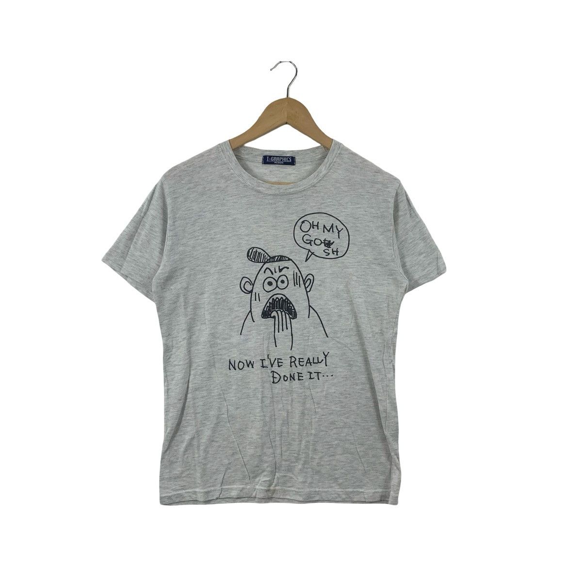 Other FUNNY GRAPHIC CARTOON Face Oh My God Sh Quote Casual Size M / US 6-8 / IT 42-44 - 1 Thumbnail