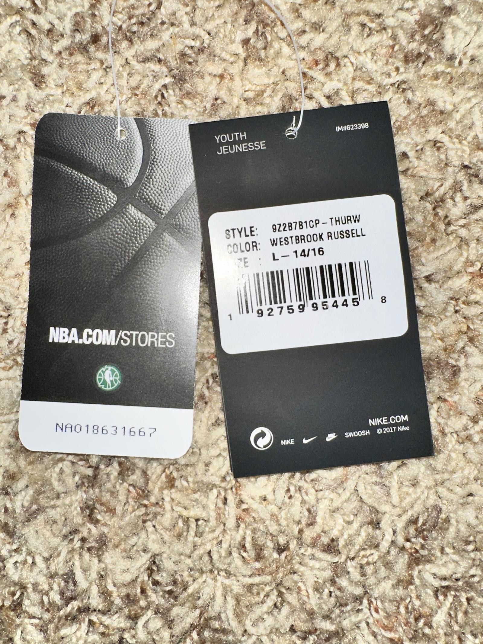 Nike Nike NBA Bg Youth okc City Thunder Westbrook Swingman Jersey Size US L / EU 52-54 / 3 - 10 Thumbnail