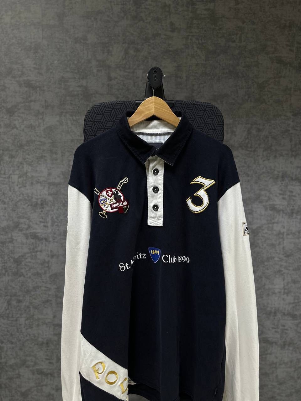 Polo Ralph Lauren × Vintage Vintage Polo Ralph Lauren St.Moritz PRL Rugby Sweatshirt Size US XXL / EU 58 / 5 - 6 Thumbnail