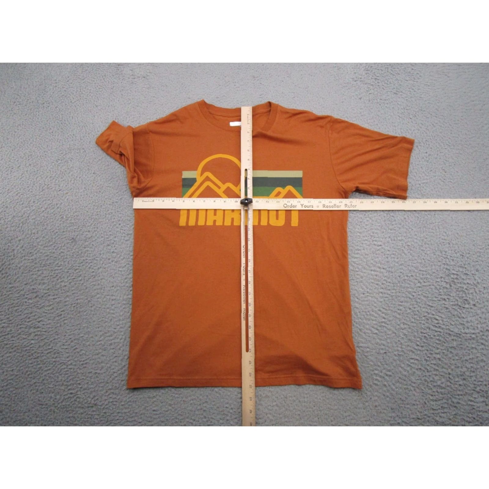 Marmot Marmot Outdoors Mountain Graphic Logo Spell Out Orange T-Shirt Mens Size M Size US M / EU 48-50 / 2 - 6 Thumbnail