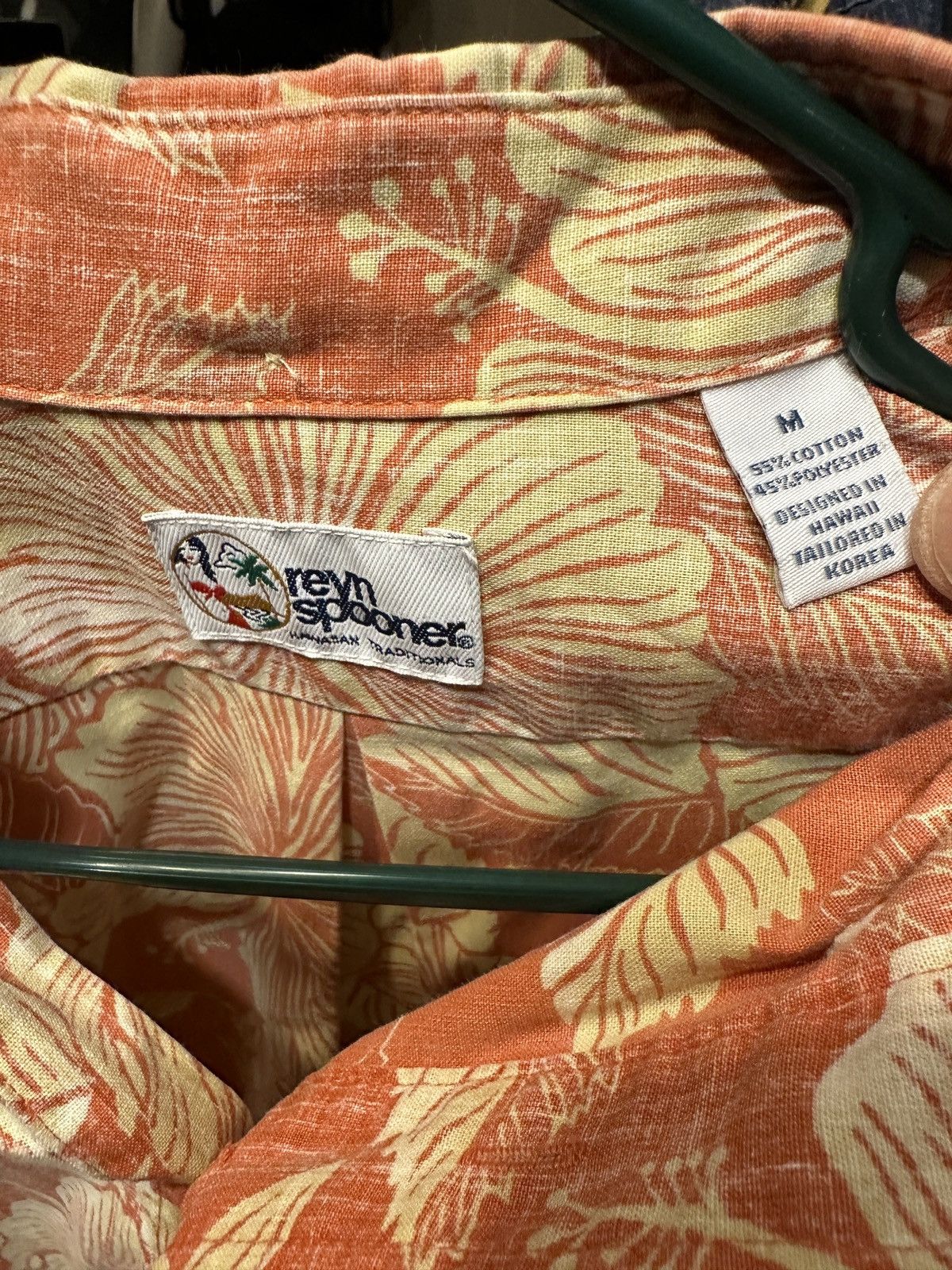 Reyn Spooner PreOwned Reyn Spooner Orange Hawaiian Floral Men's Medium Size US M / EU 48-50 / 2 - 4 Thumbnail