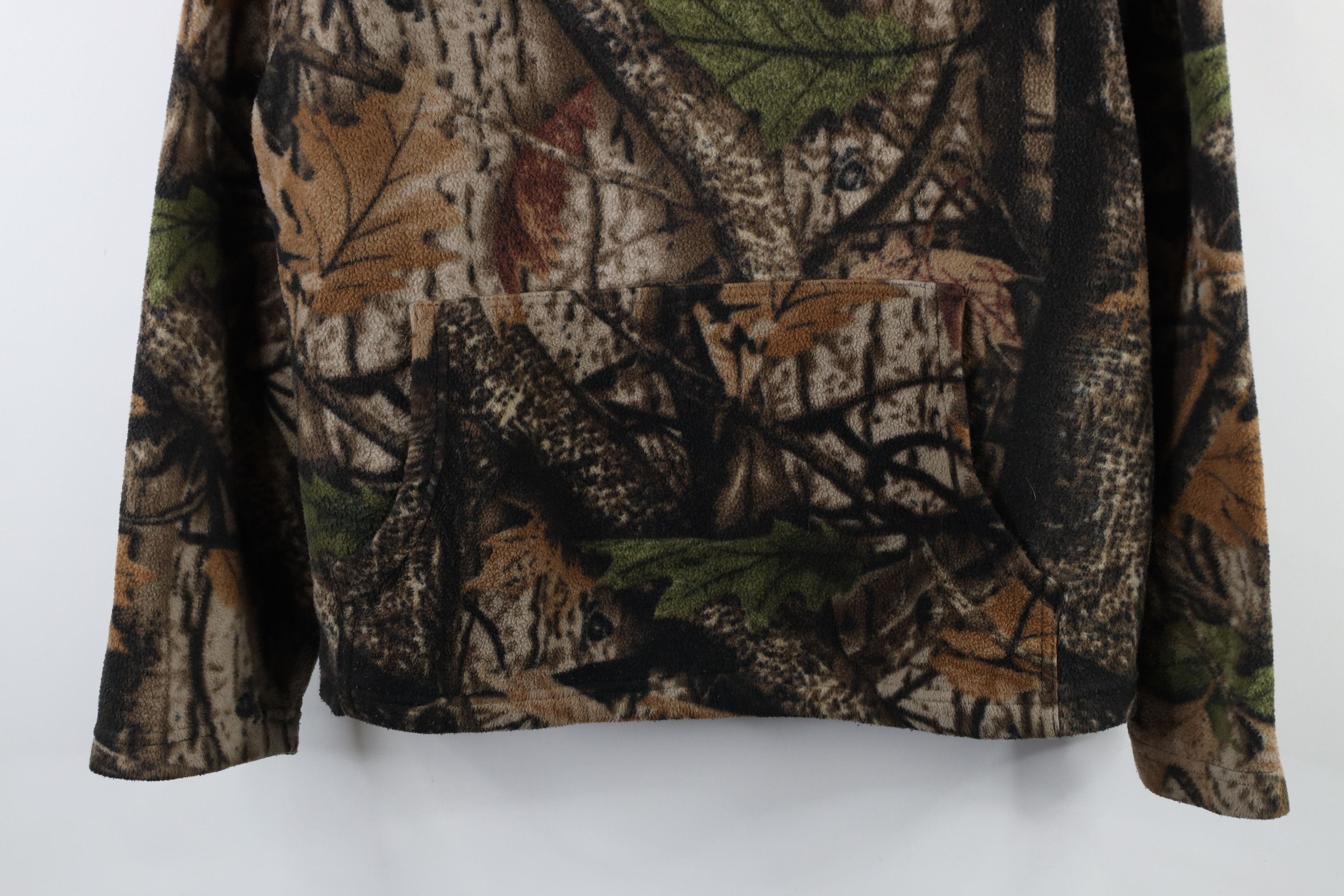Vintage Vintage 90s Streetwear Camouflage Fleece Hoodie Sweatshirt Size US L / EU 52-54 / 3 - 3 Thumbnail