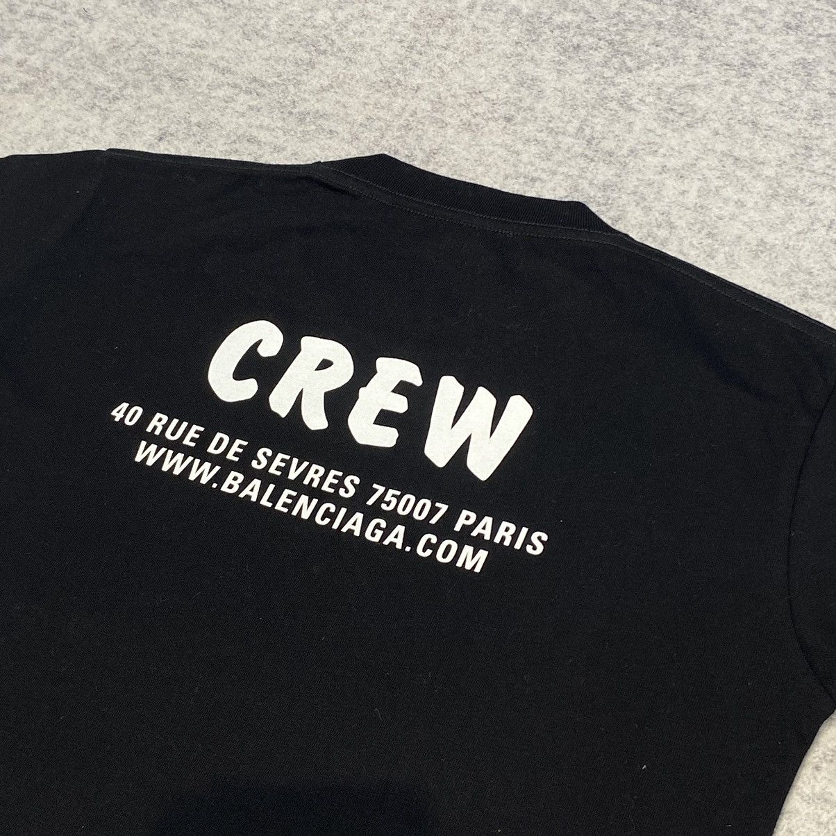 Balenciaga Balenciaga Black Cotton Crew Logo Print Fitted T-Shirt Size M / US 6-8 / IT 42-44 - 5 Thumbnail