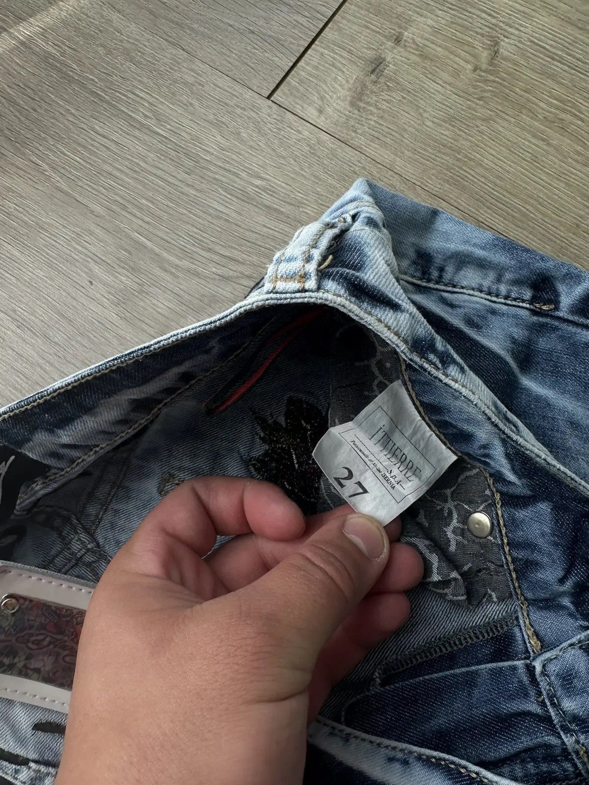 Christian Audigier × Ed Hardy × Vintage Vintage Ed Hardy Christian Audigier Denim Pants Size US 27 - 11 Thumbnail