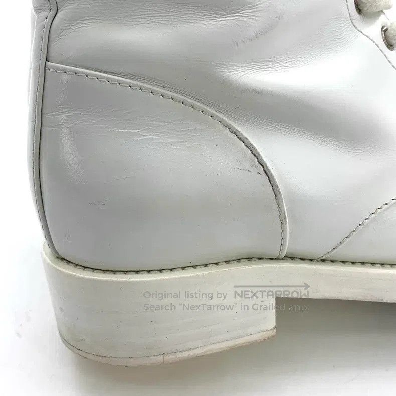 Chanel Chanel White logo lace-up casual flat mid-length boots Size US 6.5 / IT 36.5 - 9 Thumbnail