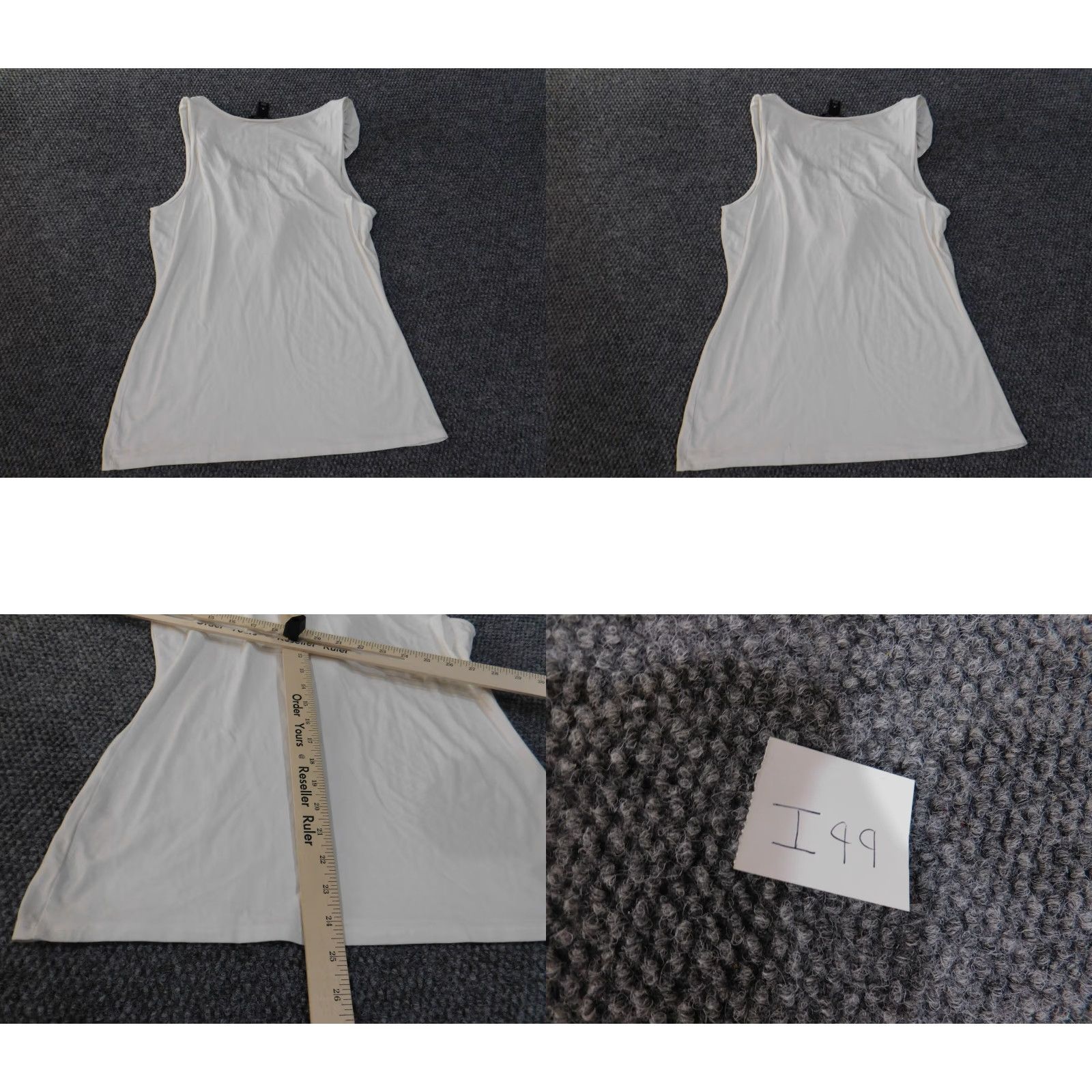 White House Black Market White House Black Market Blouse Shirt Womens Sleeveless Medium White Stretch Rayon Casual Basic Round Neck Pullover Size M / US 6-8 / IT 42-44 - 8 Thumbnail