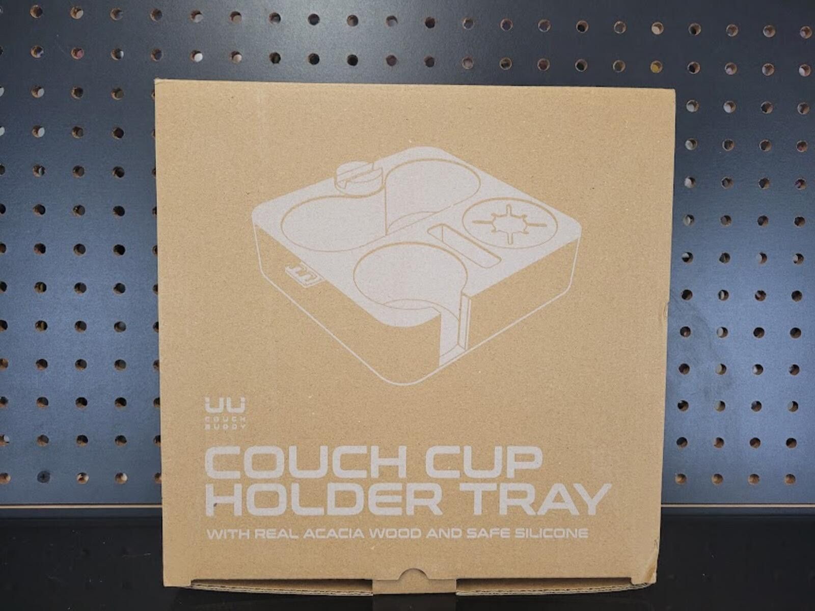 Other UU Essentials Couch Cup Holder Tray - Acacia Wood & Silicone Size ONE SIZE - 2 Thumbnail
