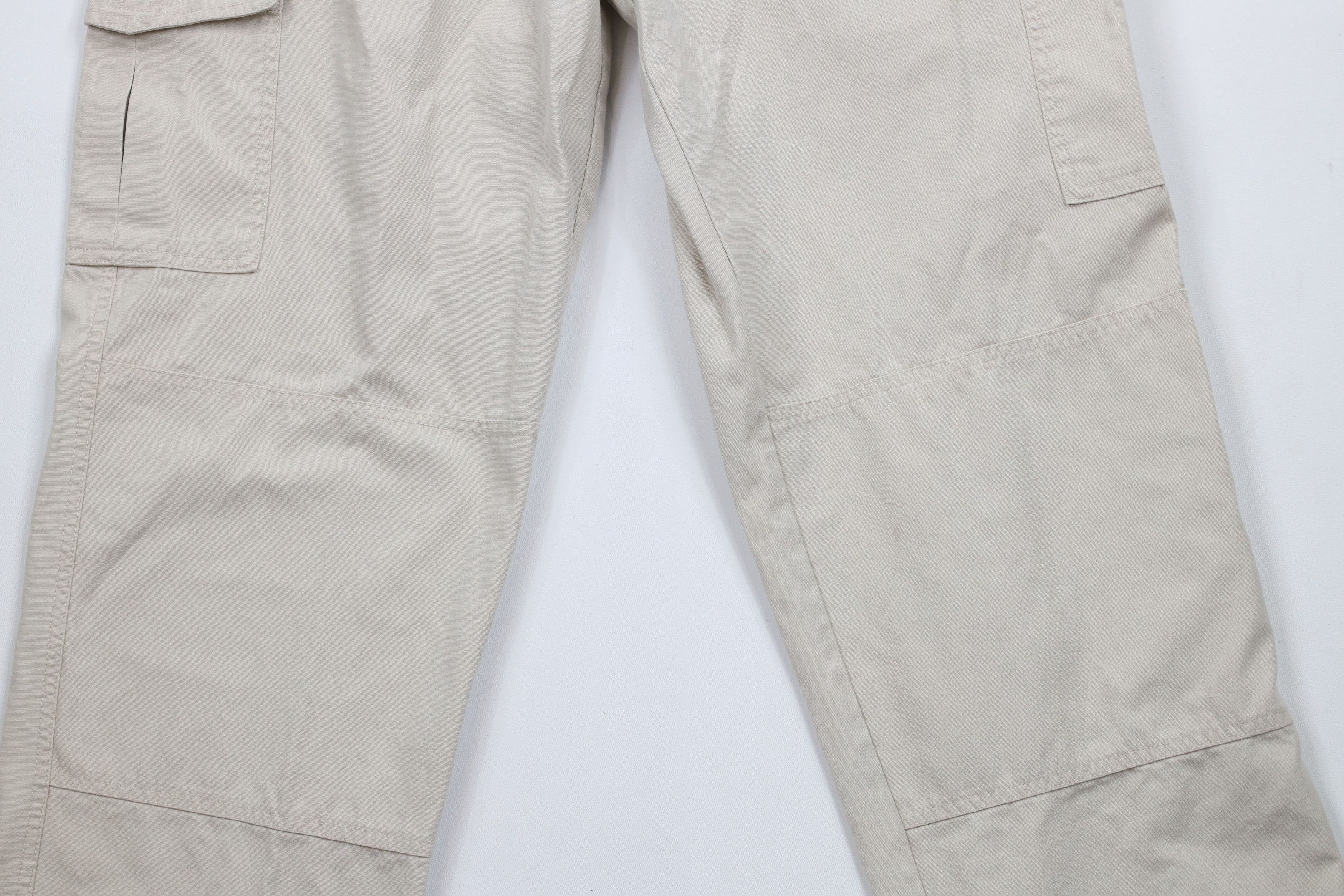 Cabelas × Vintage Vintage 90s Cabelas Wide Leg Double Knee Cargo Pants Beige Size 34" / US 12 / IT 48 - 3 Thumbnail