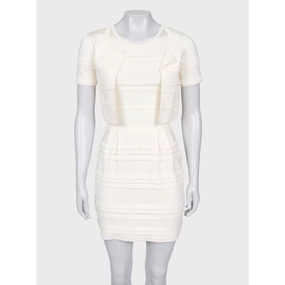 Dior Christian Dior White Dress & Jacket Set - Size S Size XS / US 0-2 / IT 36-38 - 1 Thumbnail