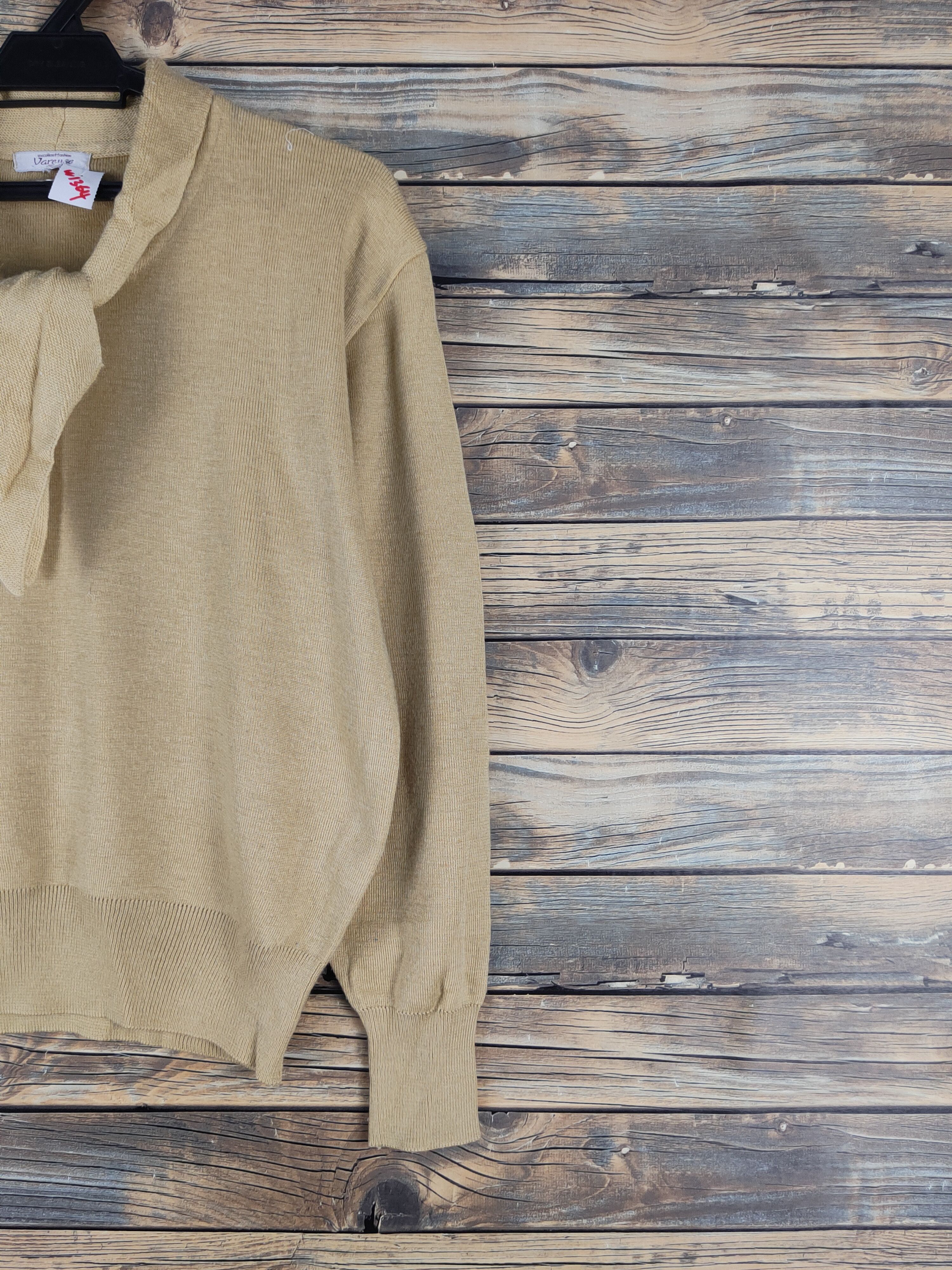 Vareuse Mustard Knitwear Crop Tops #W1364