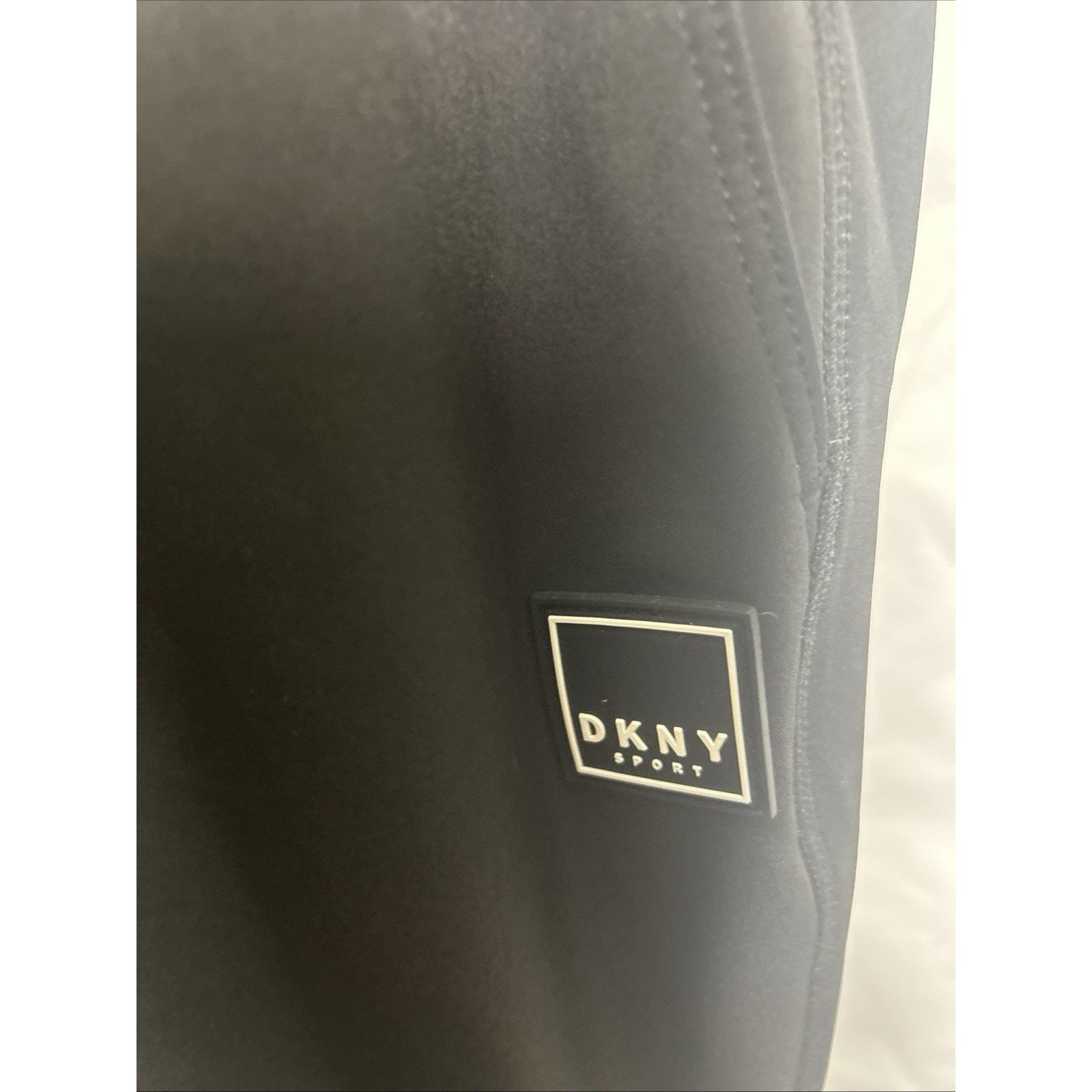 DKNY DKNY Black Utility Cargo Jumpsuit Womans L Tab Sleeve Travel Size 29" - 21 Thumbnail