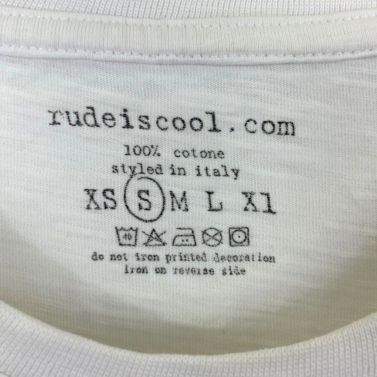 Vintage RUDE IS COOL Made In Italy Tattoo Tee Shirt Size S / US 4 / IT 40 - 5 Thumbnail