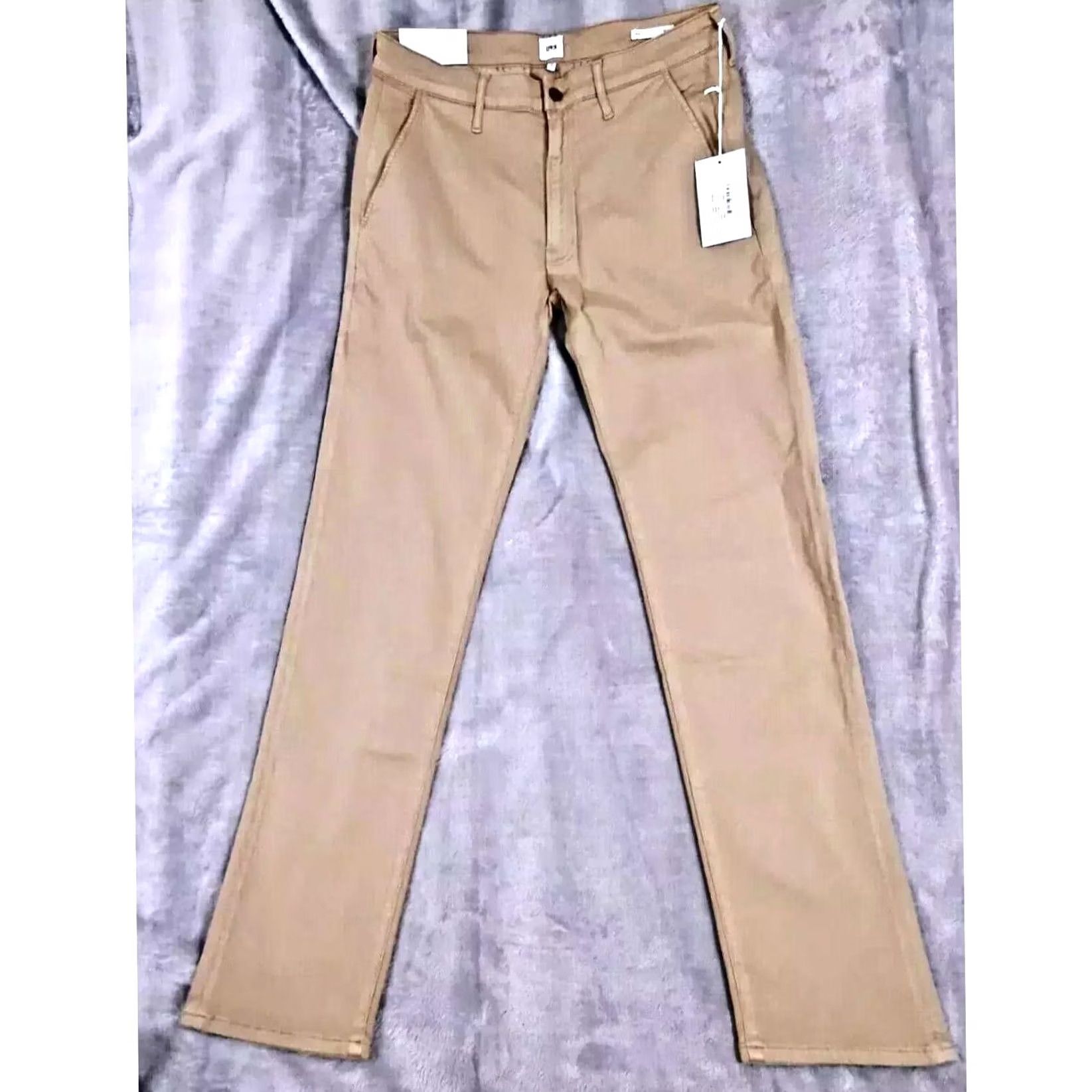Edwin VINTAGE Edwin Pants Mens 31x32 Beige Otis Endurance Chino Zip Straight Stretch New Size US 31 - 2 Thumbnail