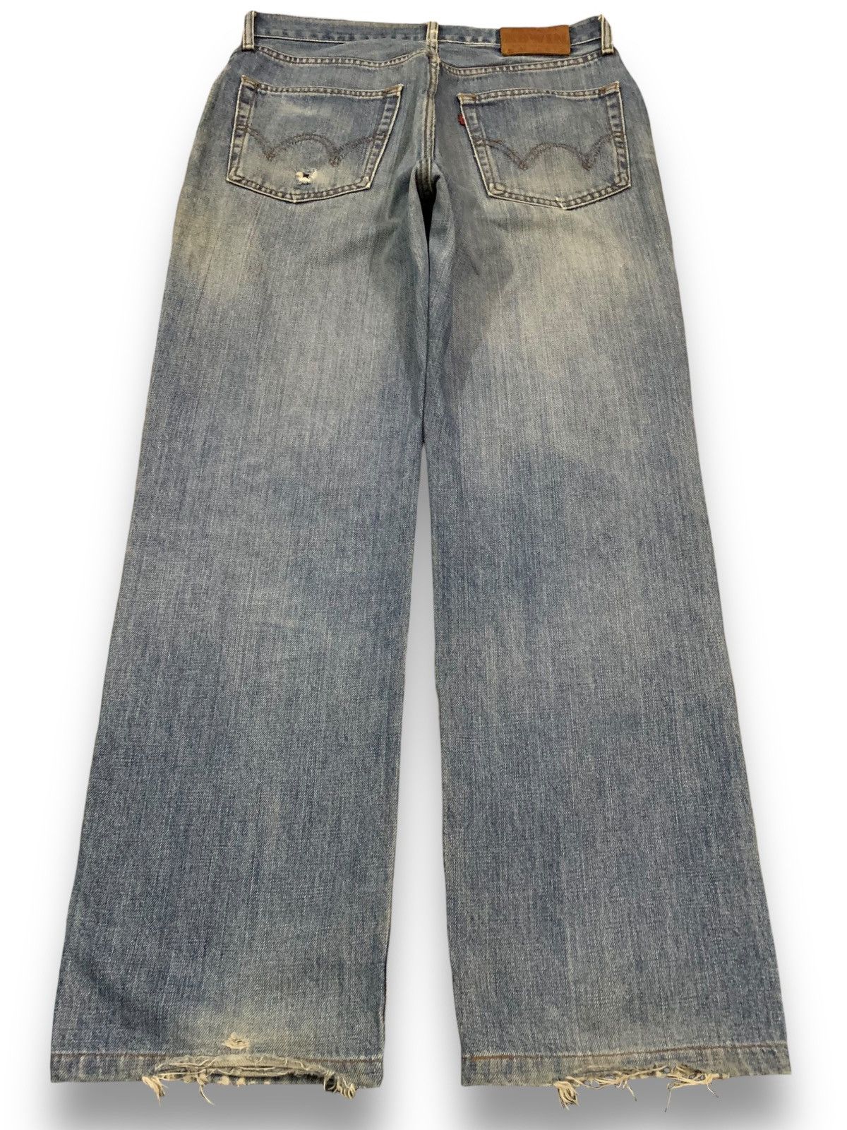 Edwin Vintage Edwin 503 Loose Fit Heavy Distressed Grunge Jeans Size US 32 / EU 48 - 2 Thumbnail