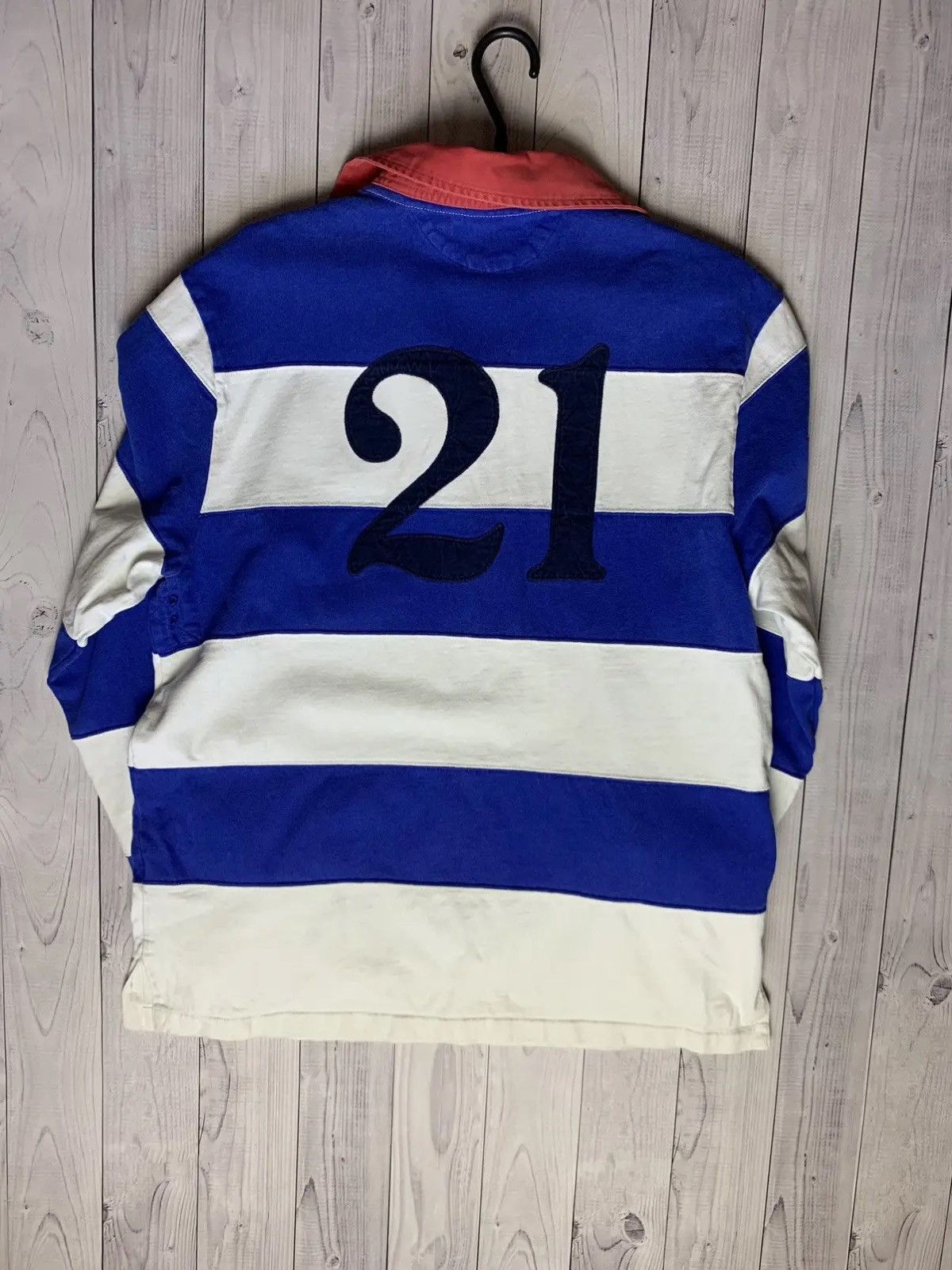 Polo Ralph Lauren Vintage Rugby polo Ralph Lauren big logo number 21 England Size US L / EU 52-54 / 3 - 2 Thumbnail